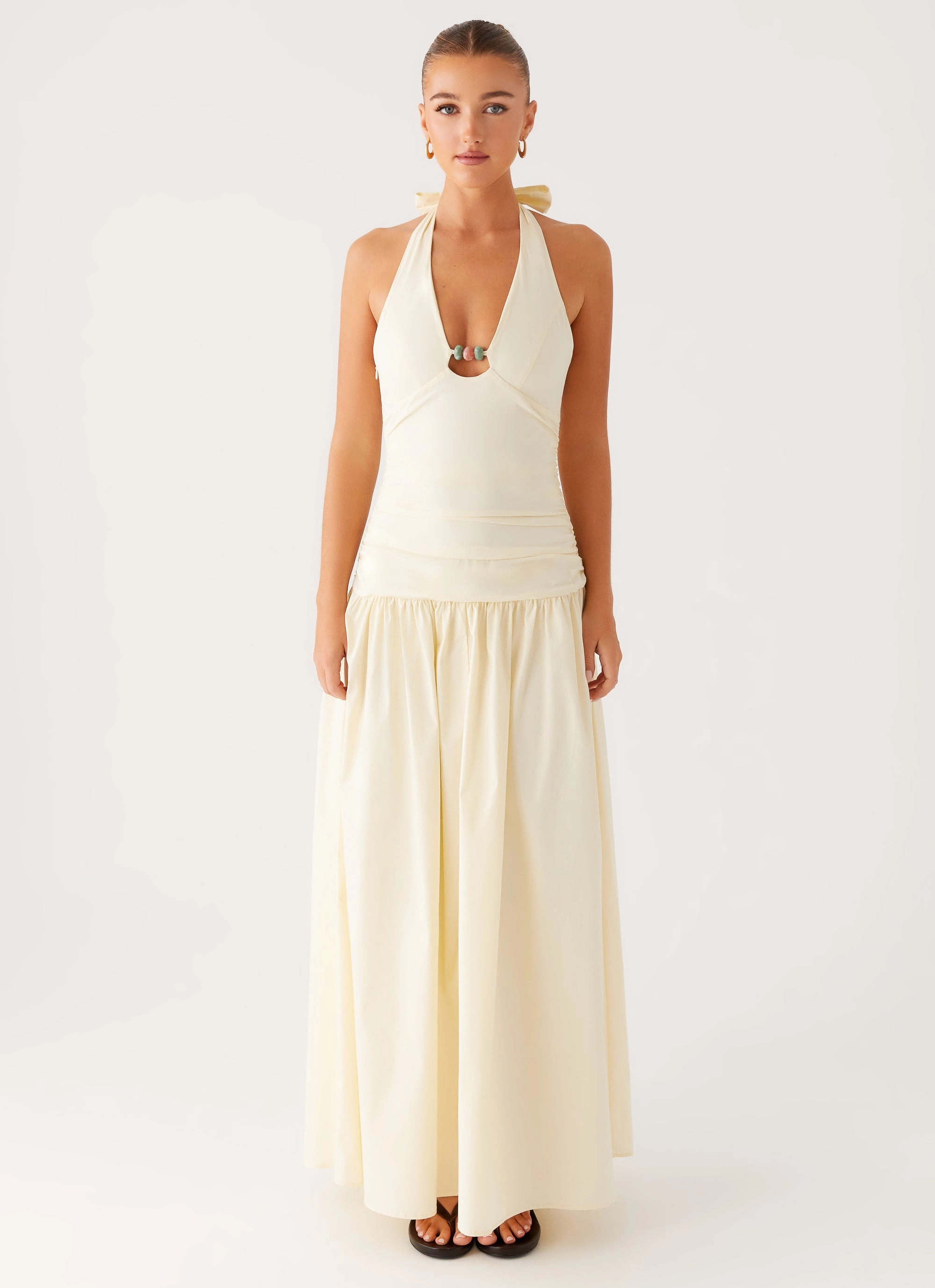 Light Fit Feather Light Val Maxi Dress - Lemon