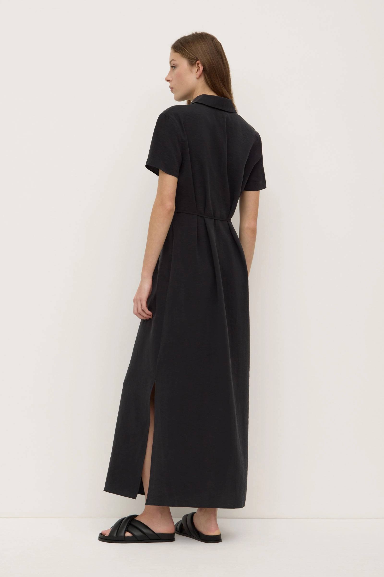 Street Motion Heather Silk Blend Shirt Dress