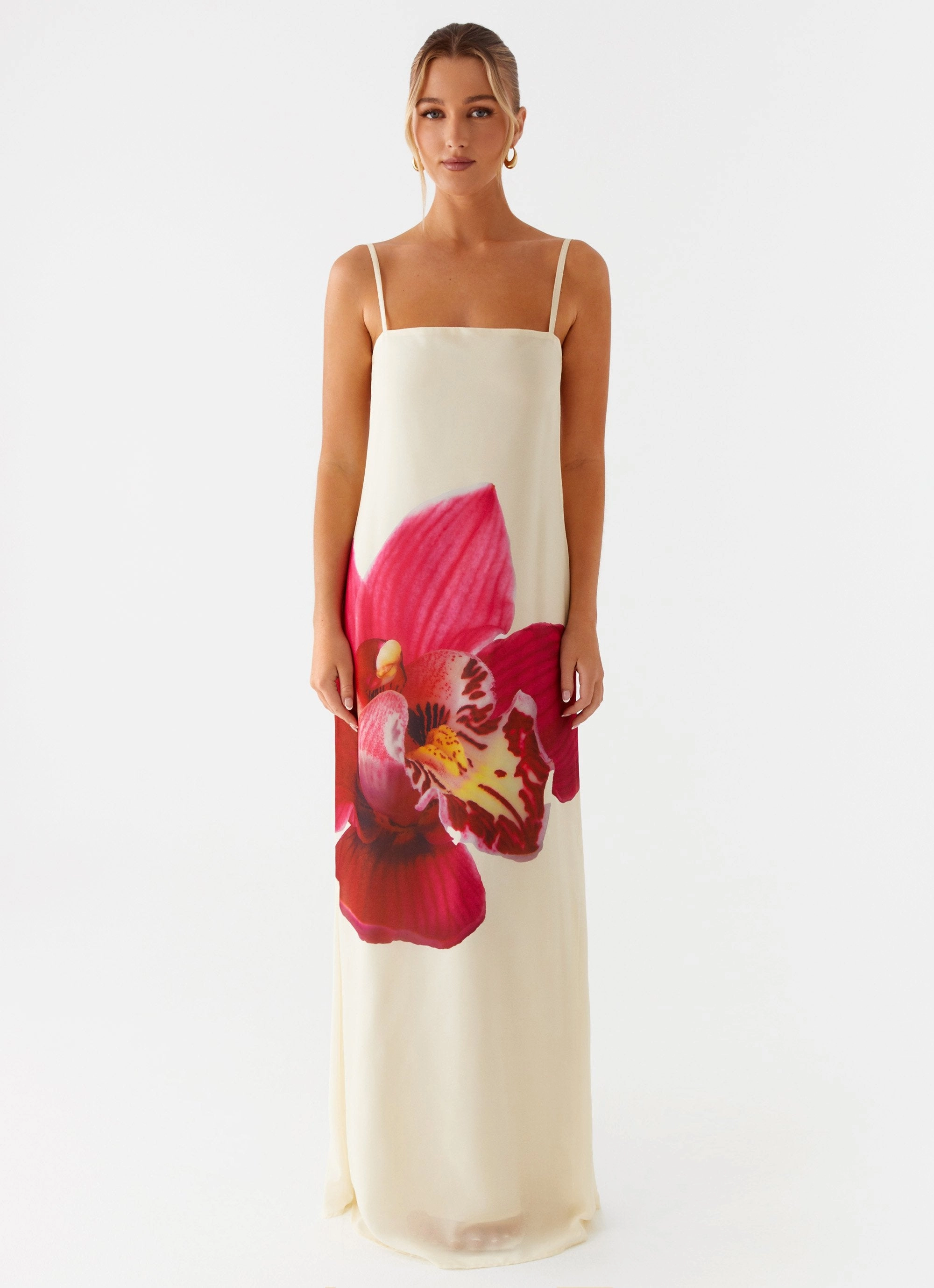 Affirmation Maxi Dress - Yellow Cool Undertone Tie-Detail