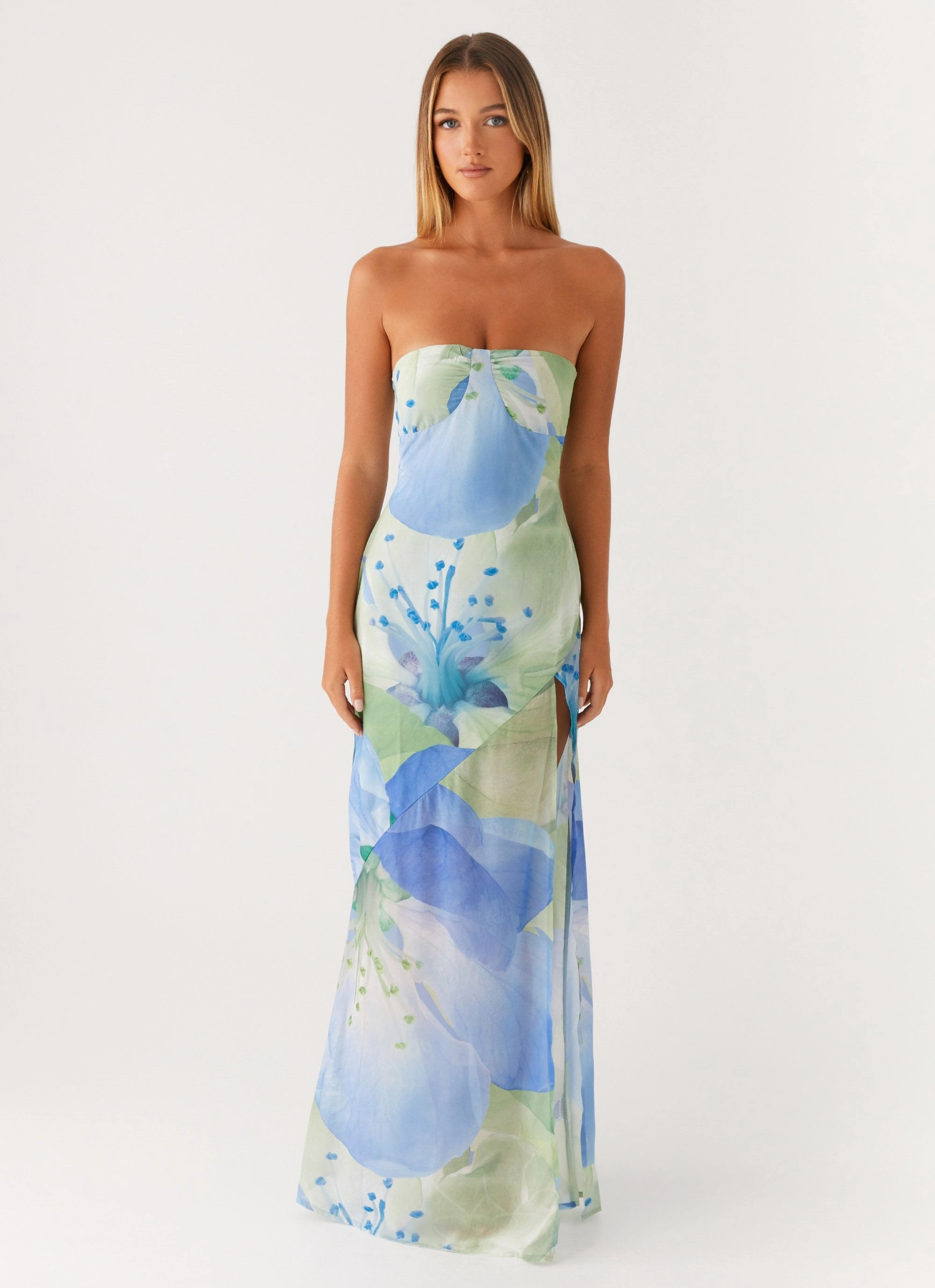 Easy-Storage Smart Blend Lawson Maxi Dress - Flower Print