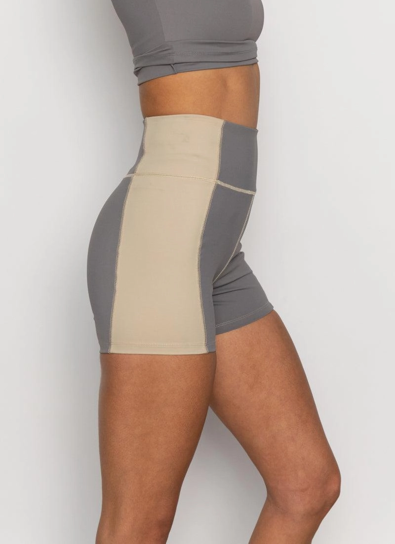 Chic Vibe Ski Resort Cycle Shorts - Charcoal Contrast