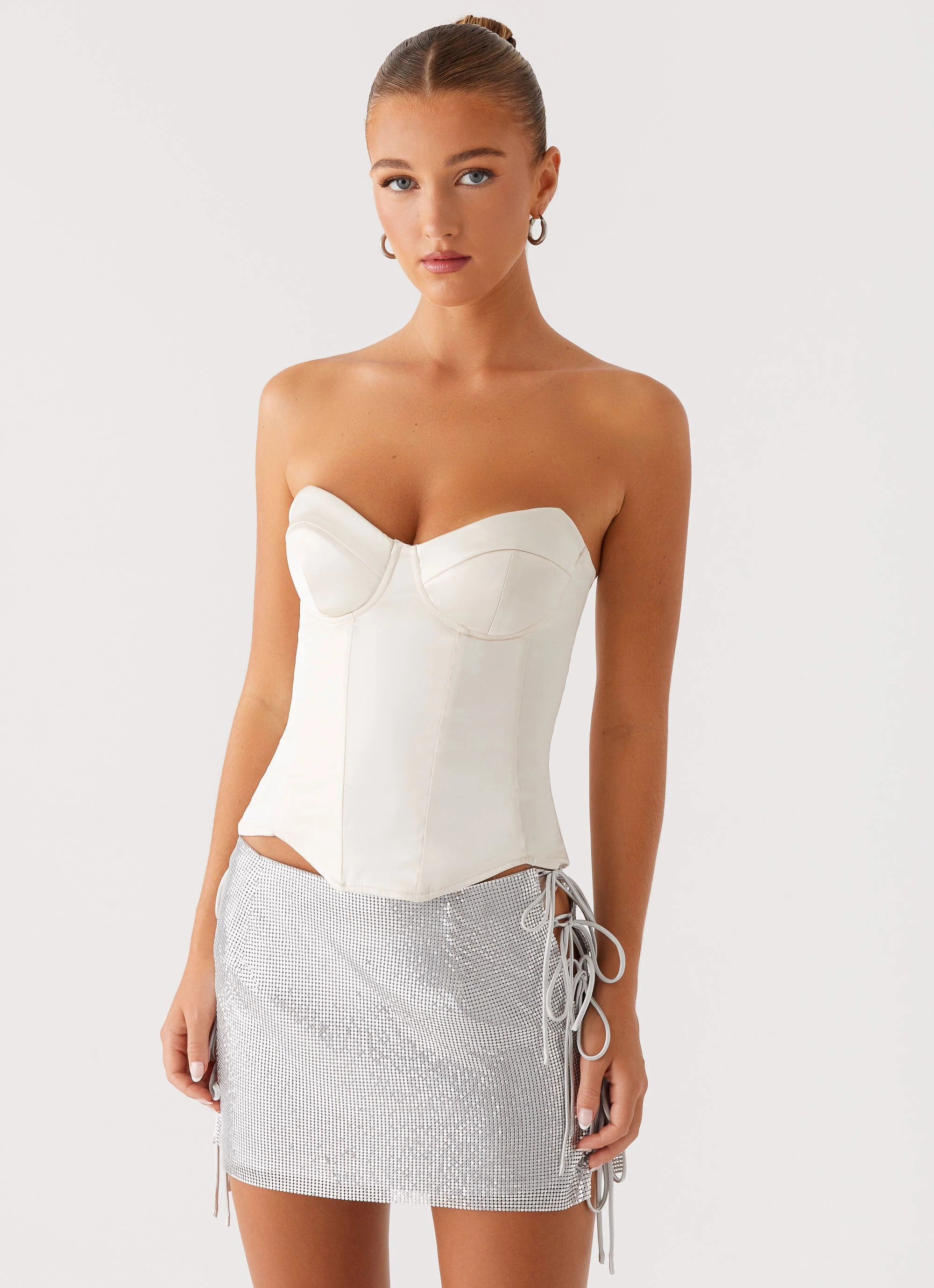 Ventilated Panels ErgonomicSleeves Radar Satin Corset - Ivory