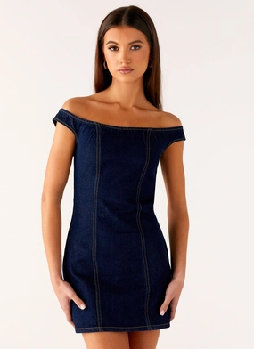 Bonnie Denim Mini Dress - Indigo Trend-Inspired