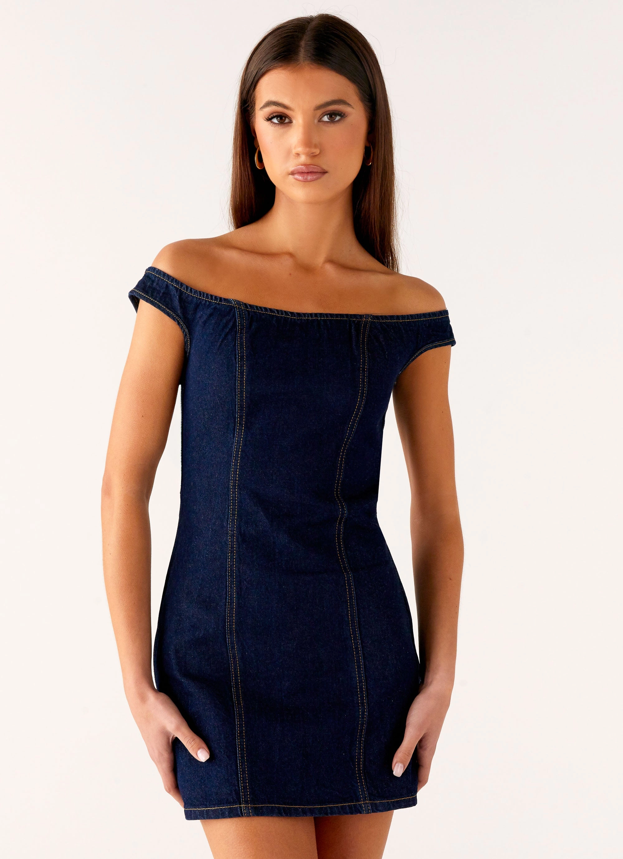 Bonnie Denim Mini Dress - Indigo Trend-Inspired