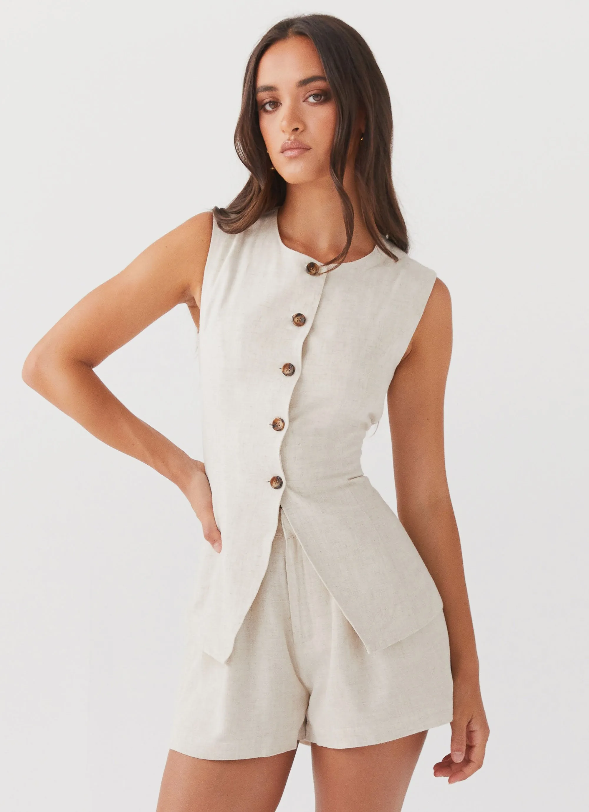 Airflow Ventilation Born For Bordeaux Linen Shorts - Oatmeal