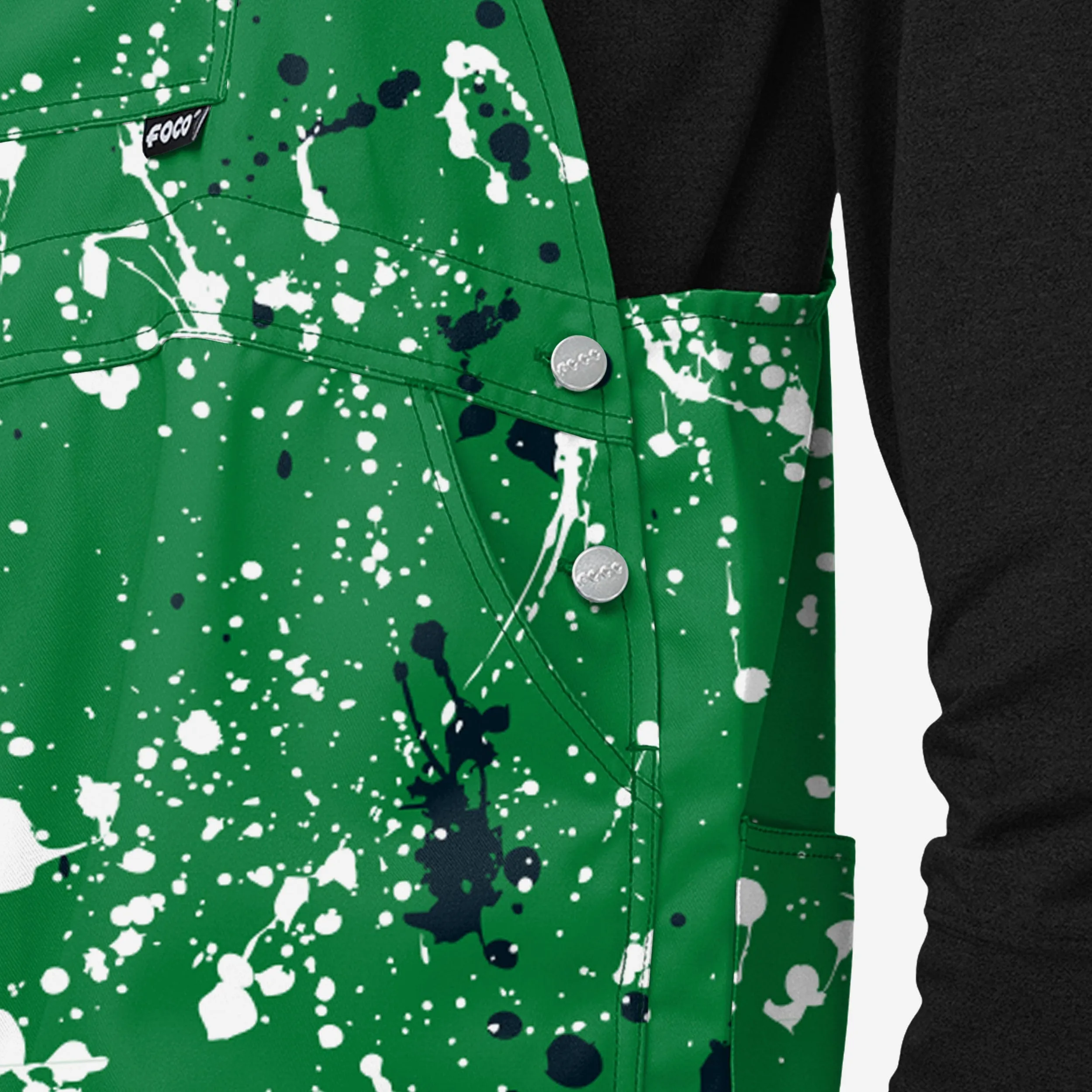 Boston Celtics Mens Paint Splatter Bib Overalls
