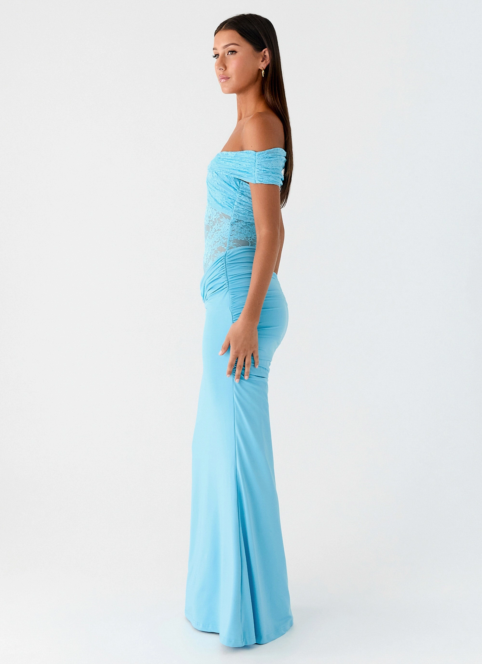 Either Way Maxi Dress - Turquoise Blue Lounge Moment Effortless Layering