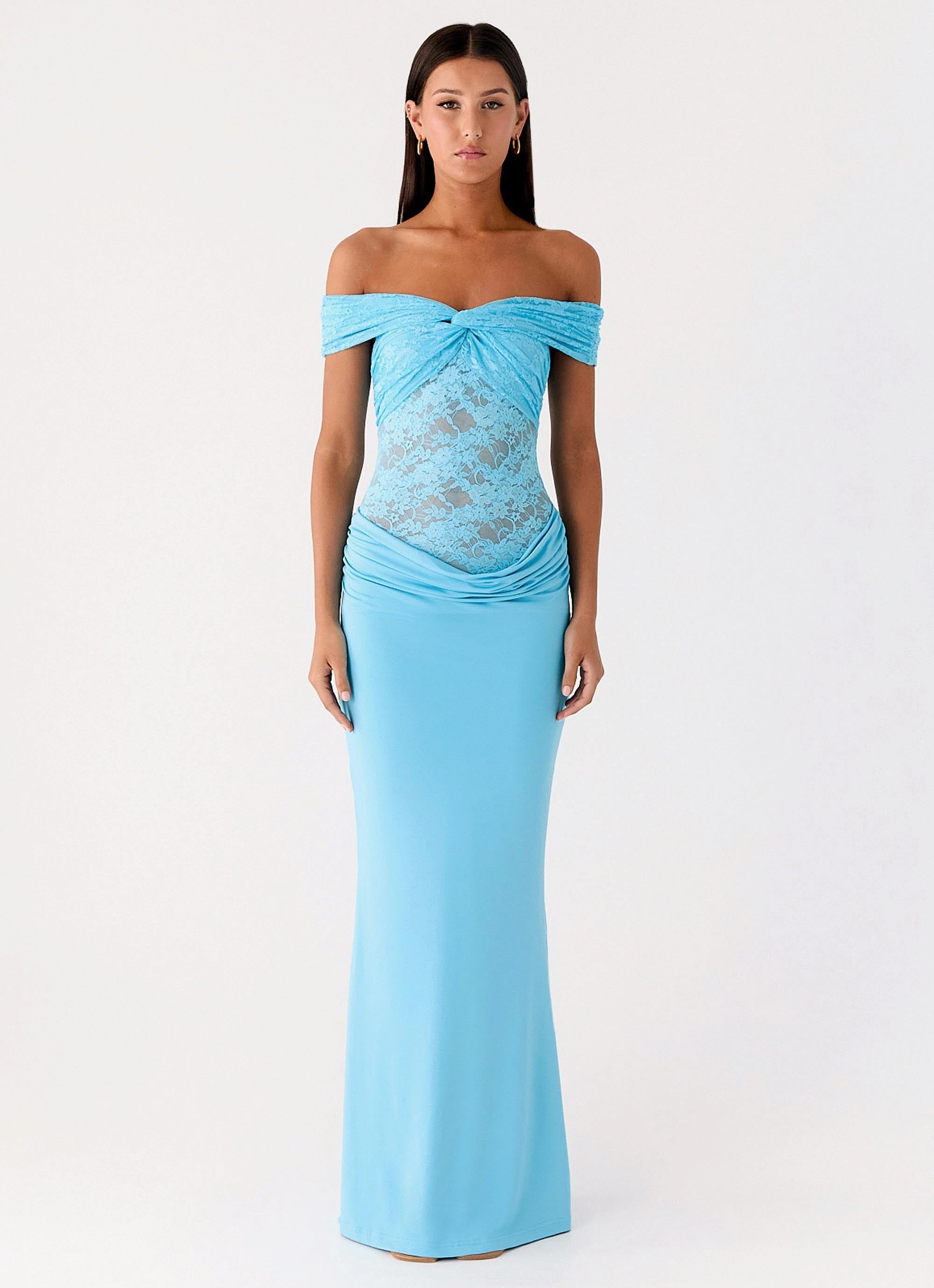 Timeless-Classic Either Way Maxi Dress - Turquoise Blue