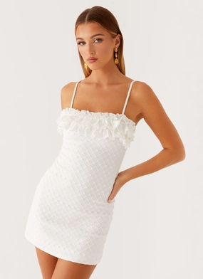 Bright Feel Fashionable Look Bowden Mini Dress - Ivory
