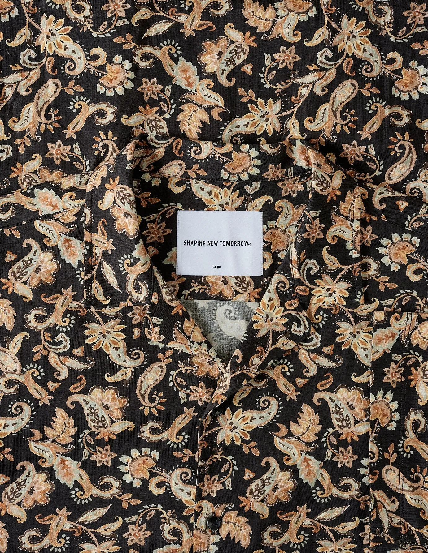 Bowling Short Sleeve Shirt Dark Paisley