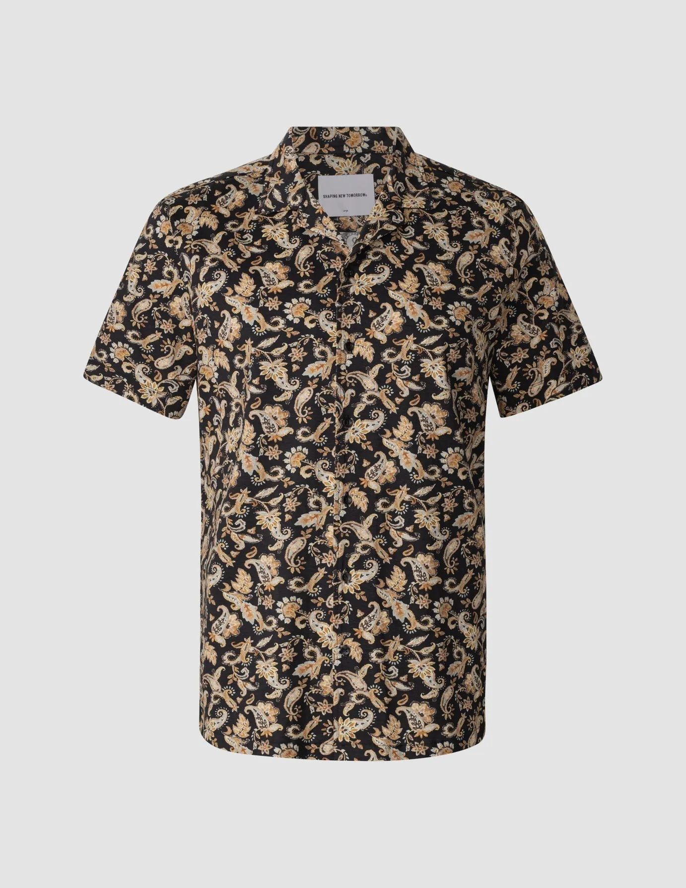 Bowling Short Sleeve Shirt Dark Paisley