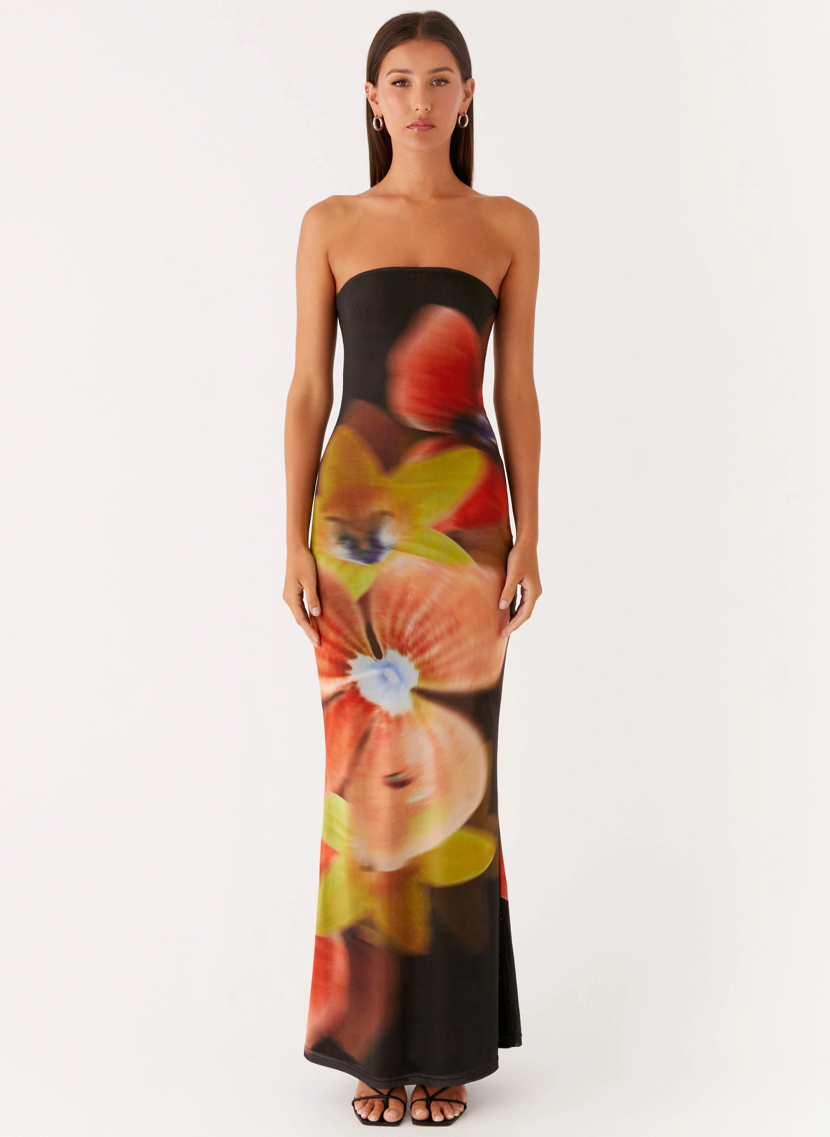 Jorja Maxi Dress - Moody Floral Cozy And Stylish Fresh Texture