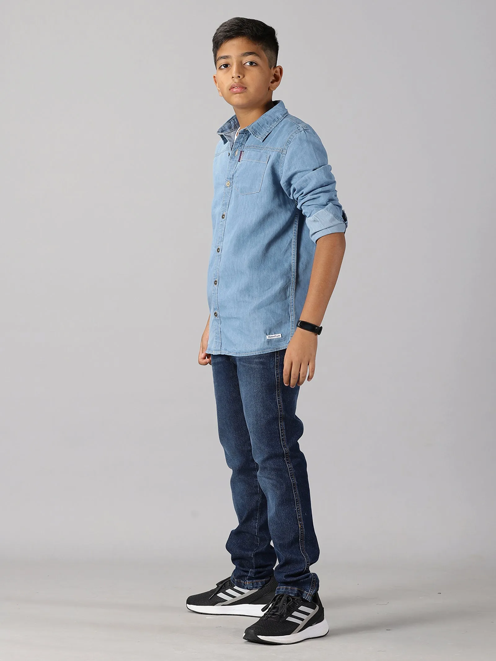 Boys Full Sleeve Denim Shirts & Denim Pant Set