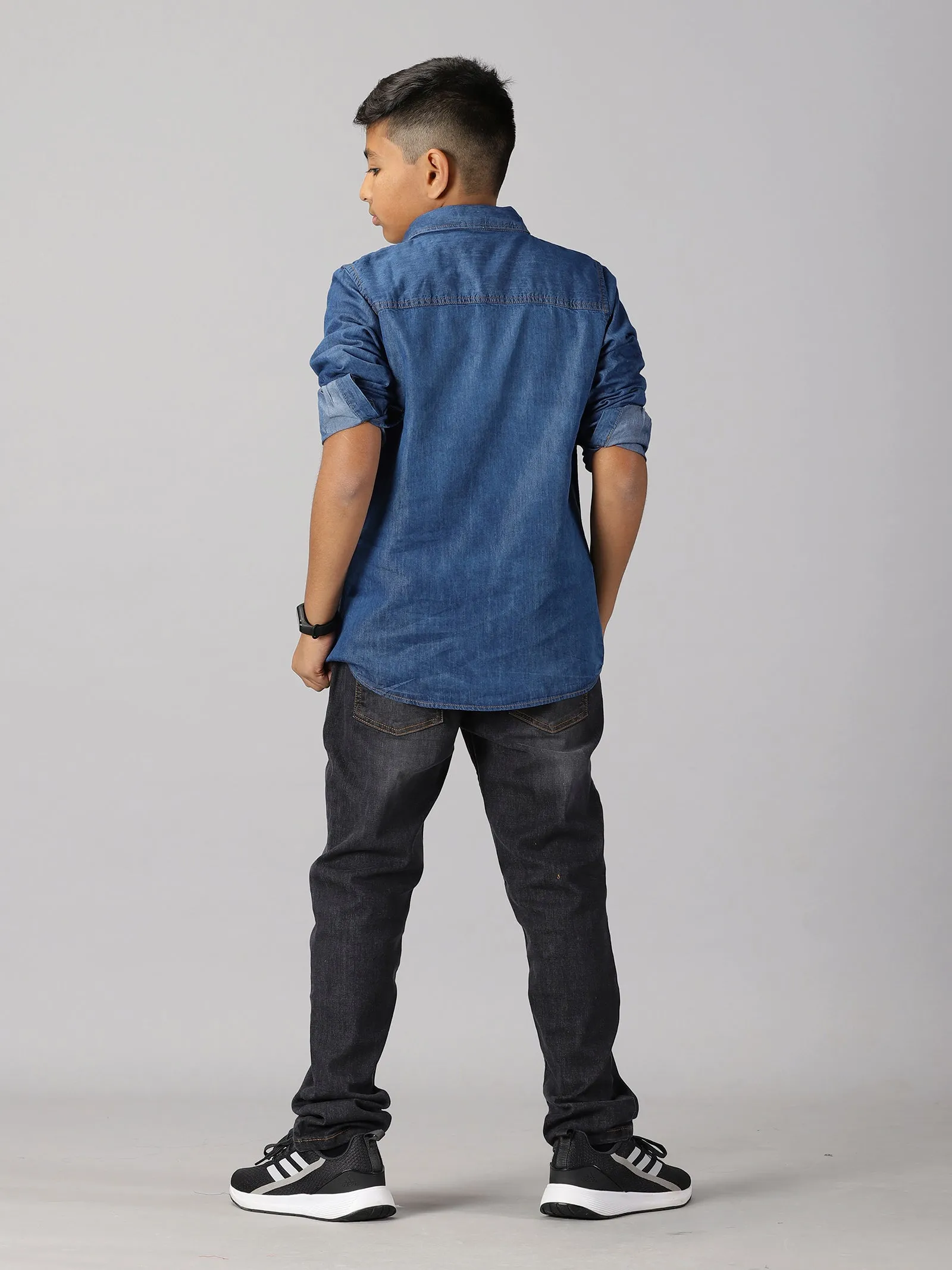 Boys Full Sleeve Denim Shirts & Denim Pant Set