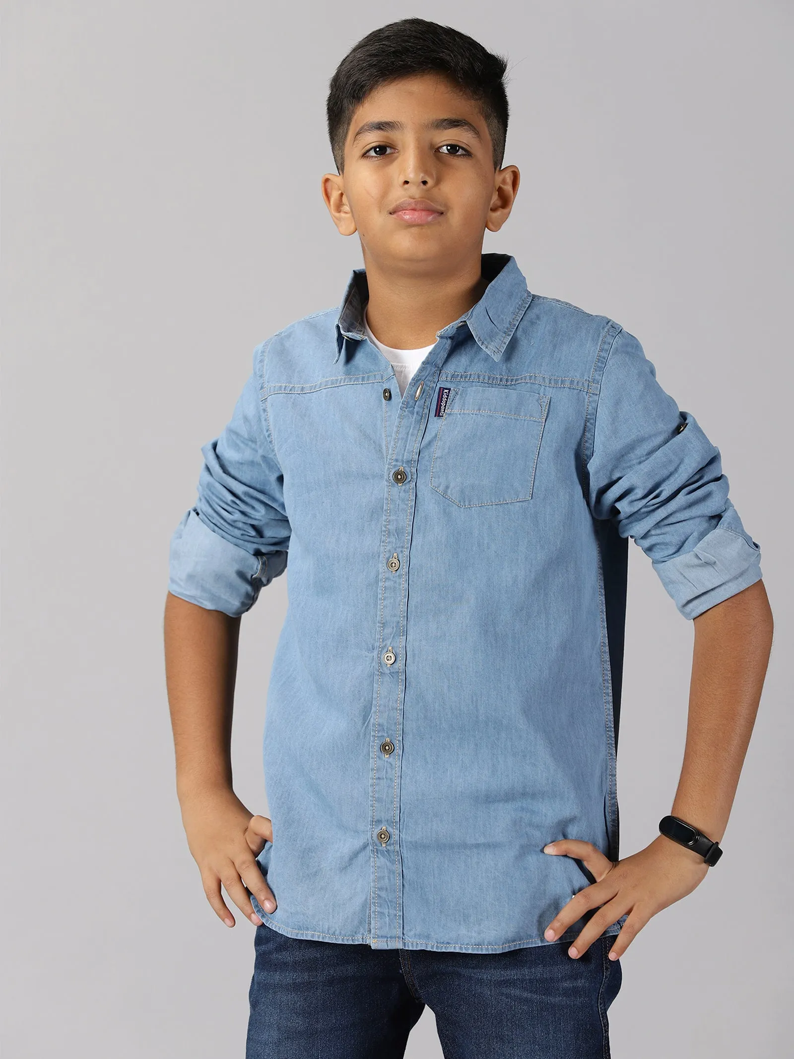 Boys Full Sleeve Denim Shirts & Denim Pant Set