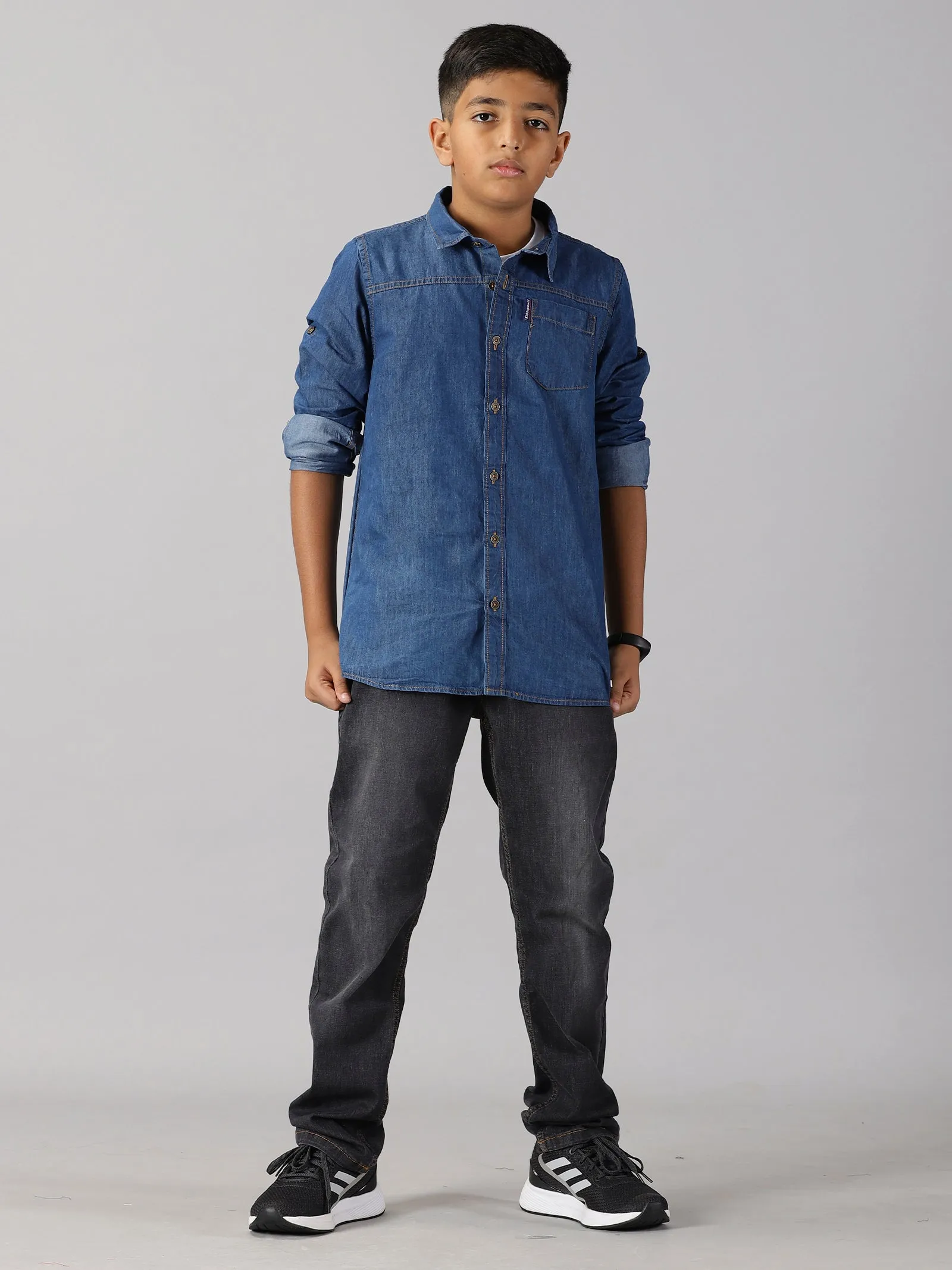 Boys Full Sleeve Denim Shirts & Denim Pant Set