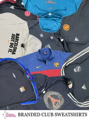 Branded Football / Soccer Club Sweatshirts 13 pcs Nike Adidas Umbro and other brands