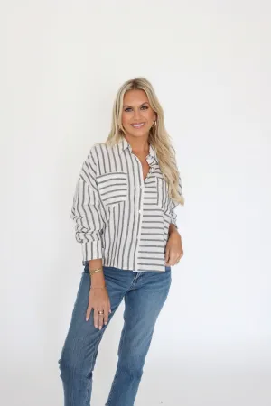 Casual Sweater BreathableMoistureBarrier Brandi Stripe Shirt