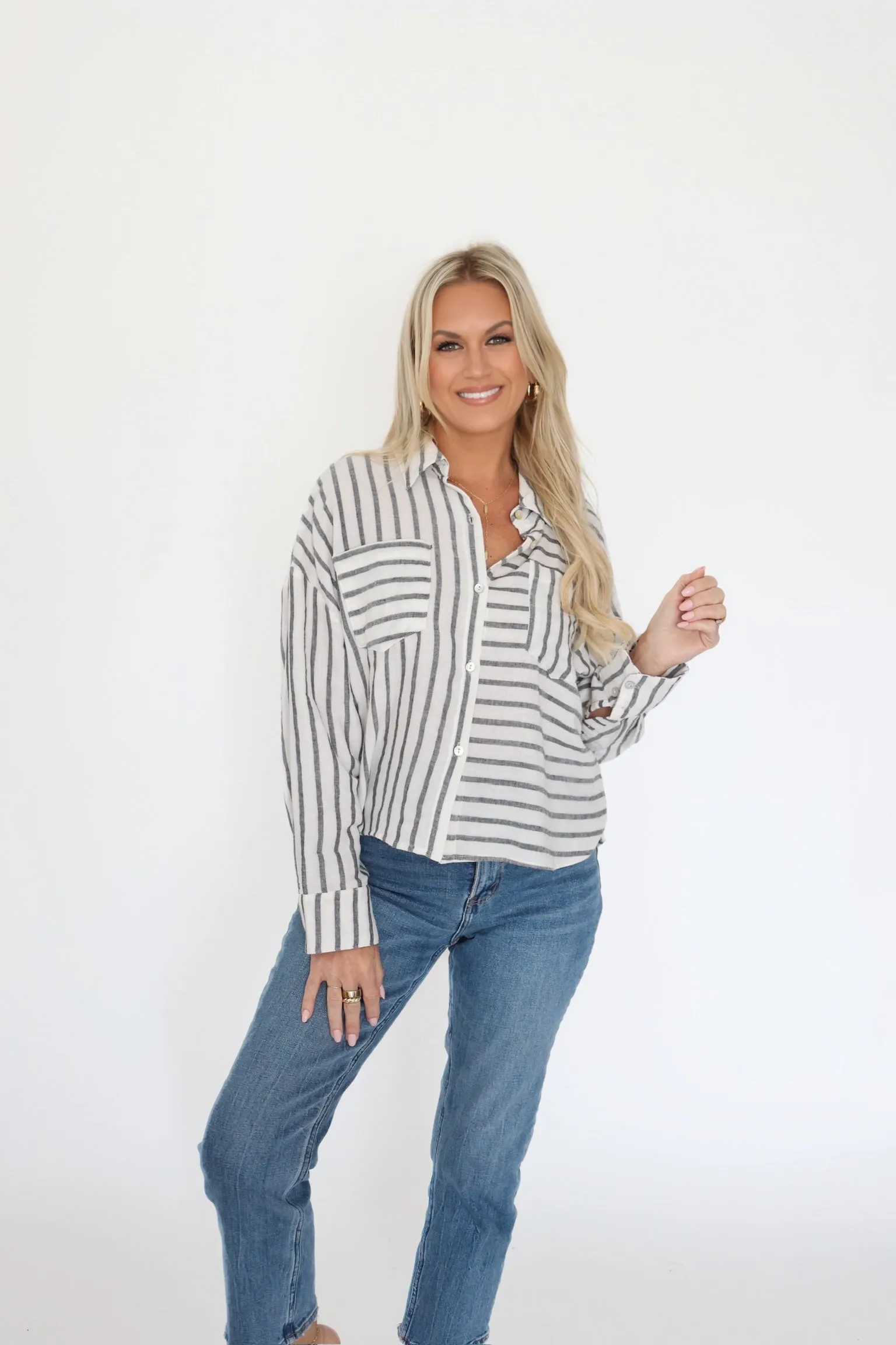 StainRepellentCoating Brandi Stripe Shirt