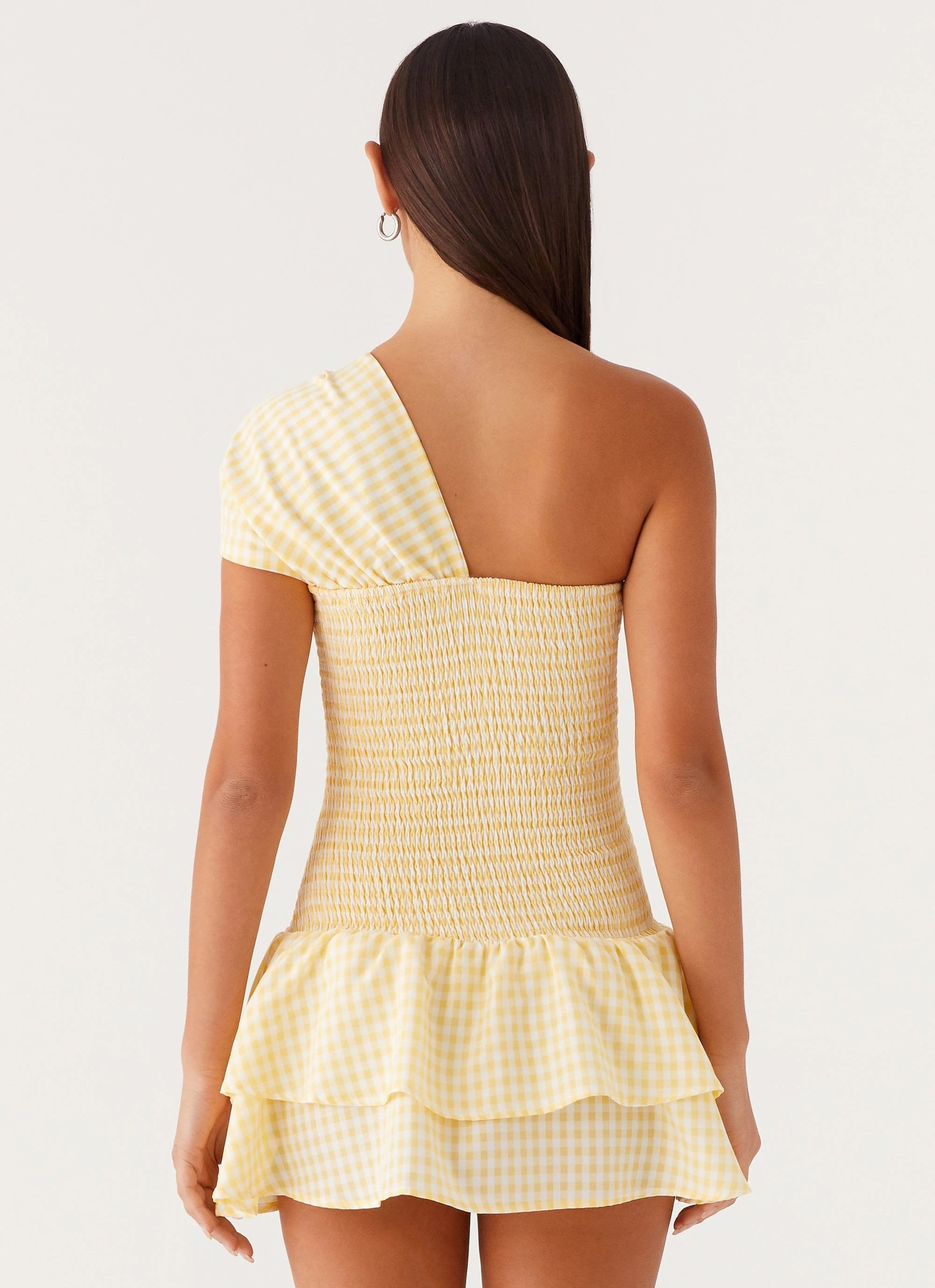 Brandy Mini Dress - Yellow Gingham Outfit Core