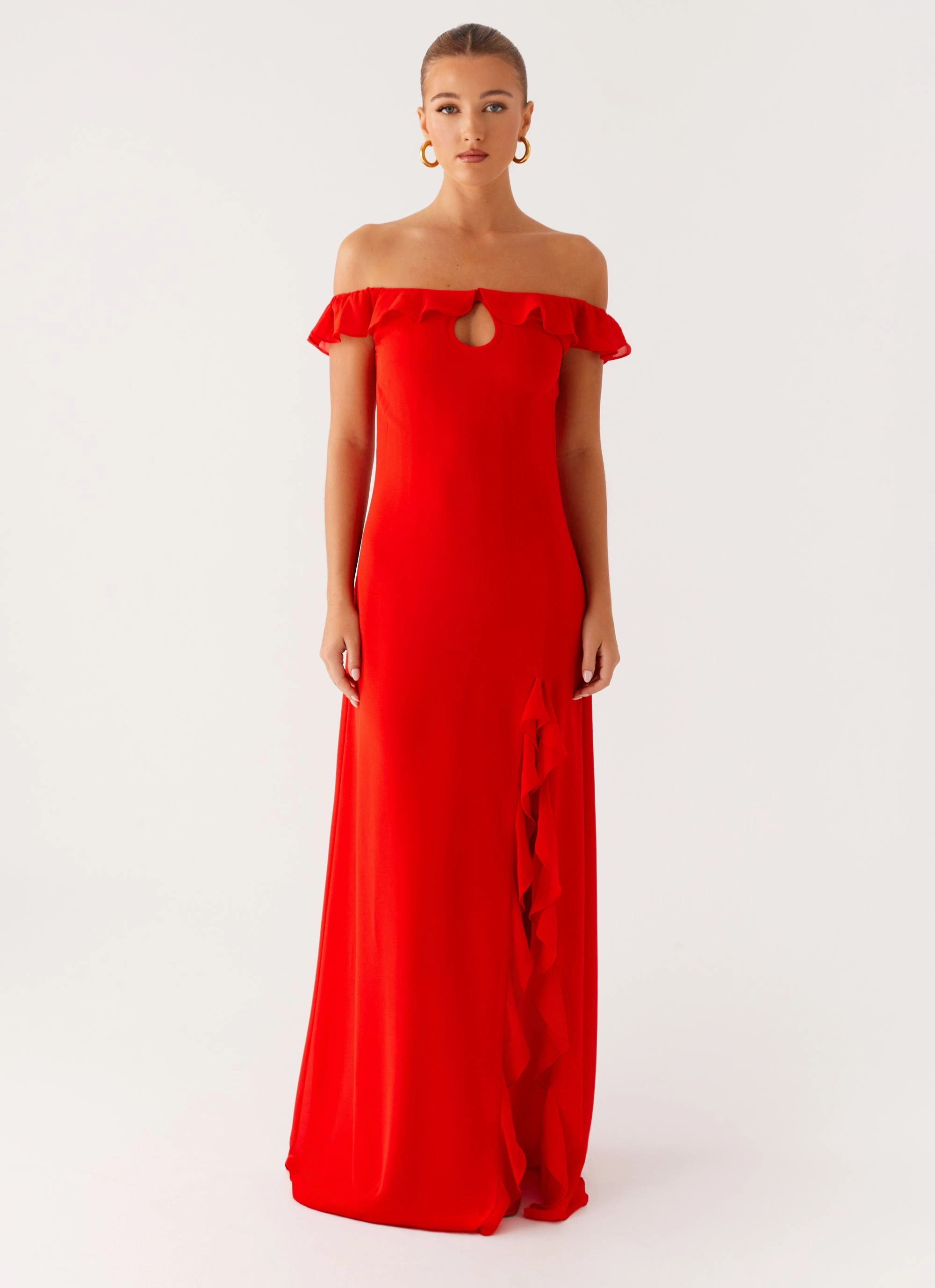 Youthful Look Inner Smile Braxton Maxi Dress - Red