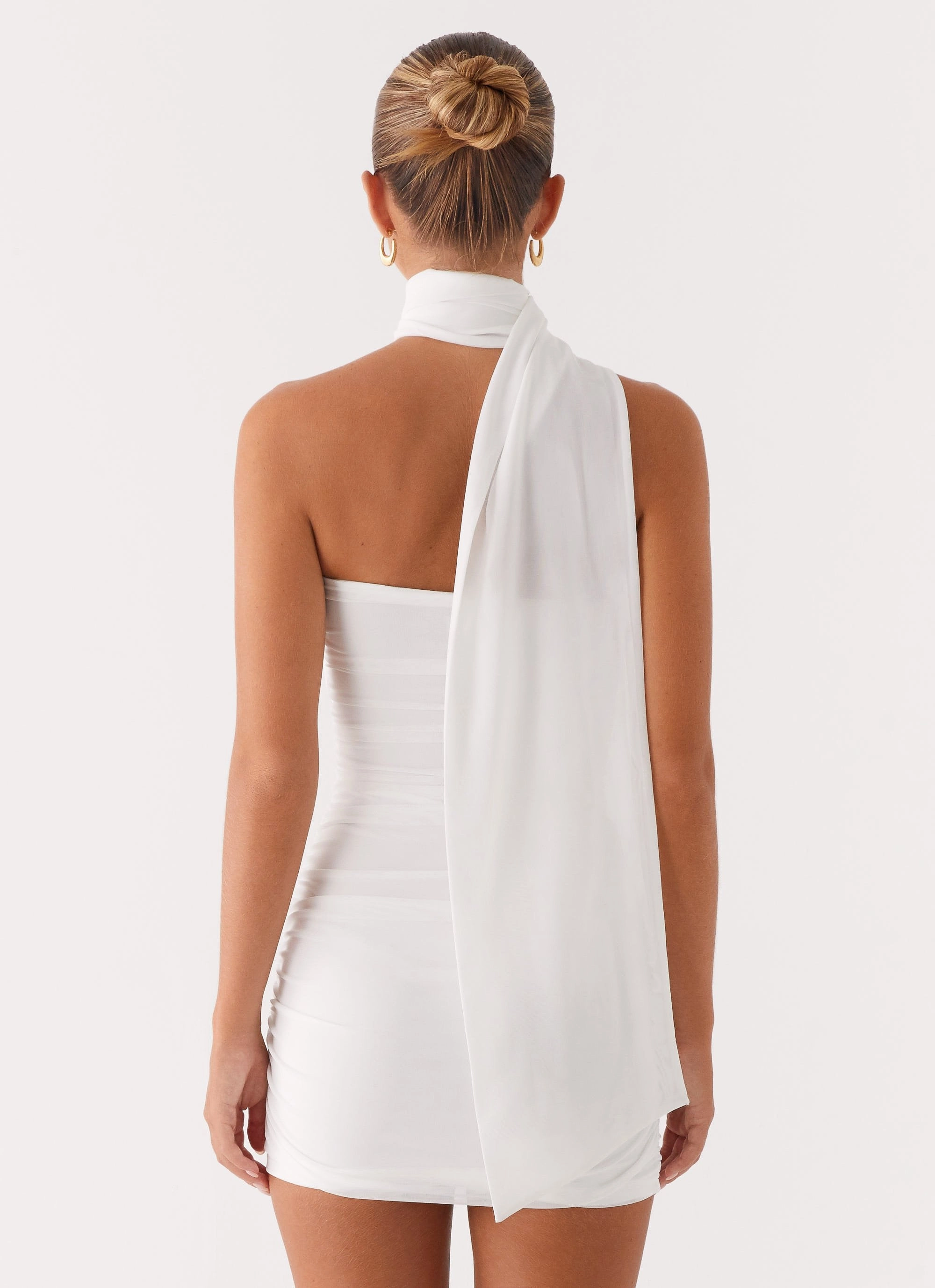 Comfortable Fashion Breaking News Mini Dress - White