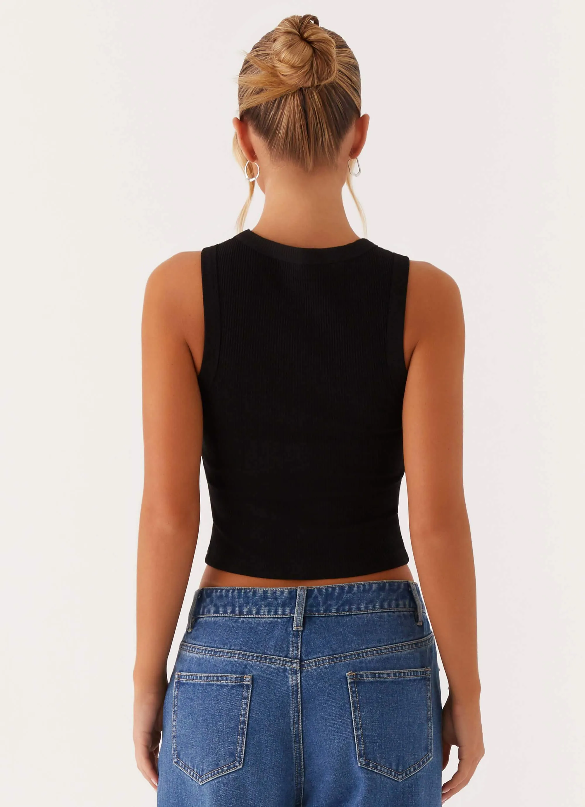 Veda Tank Top - Black SmoothZipper