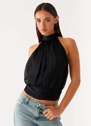 Willow Chiffon Top - Black UV protection coating