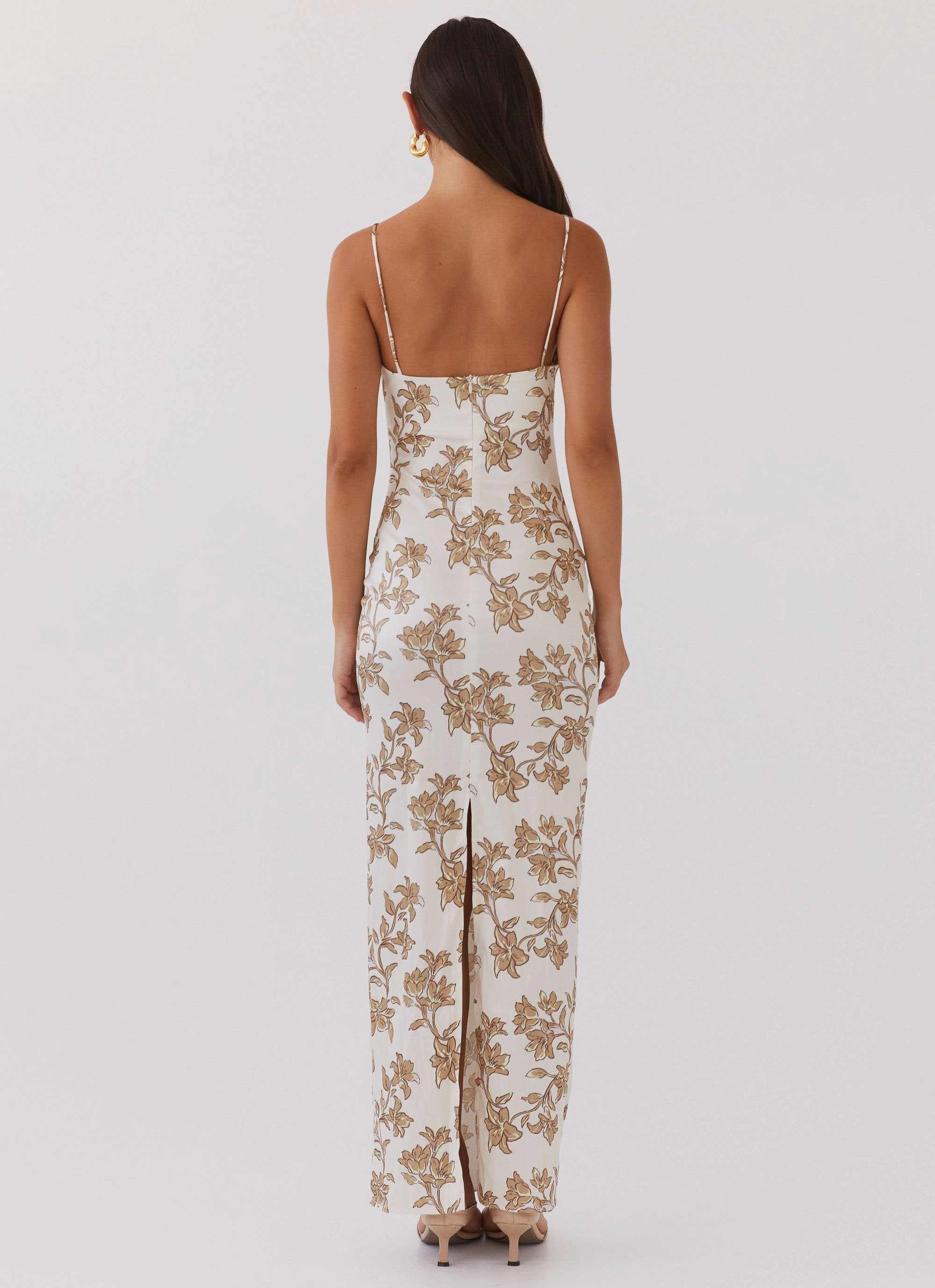 Body Confidence Wardrobe-Staple Lara Satin Maxi Dress - Hazel Bloom