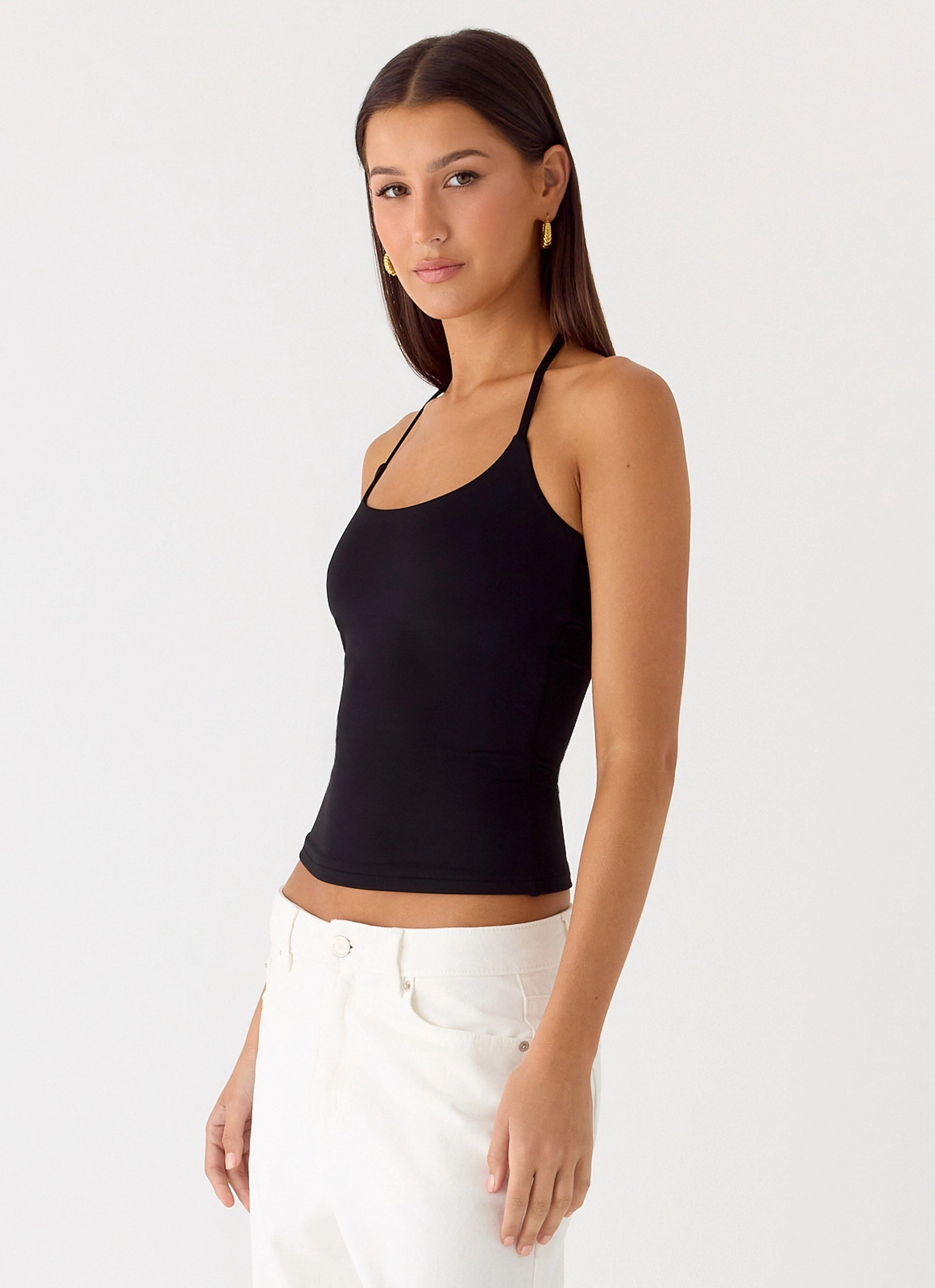 Chauncey Halter Top - Black DurableStitching