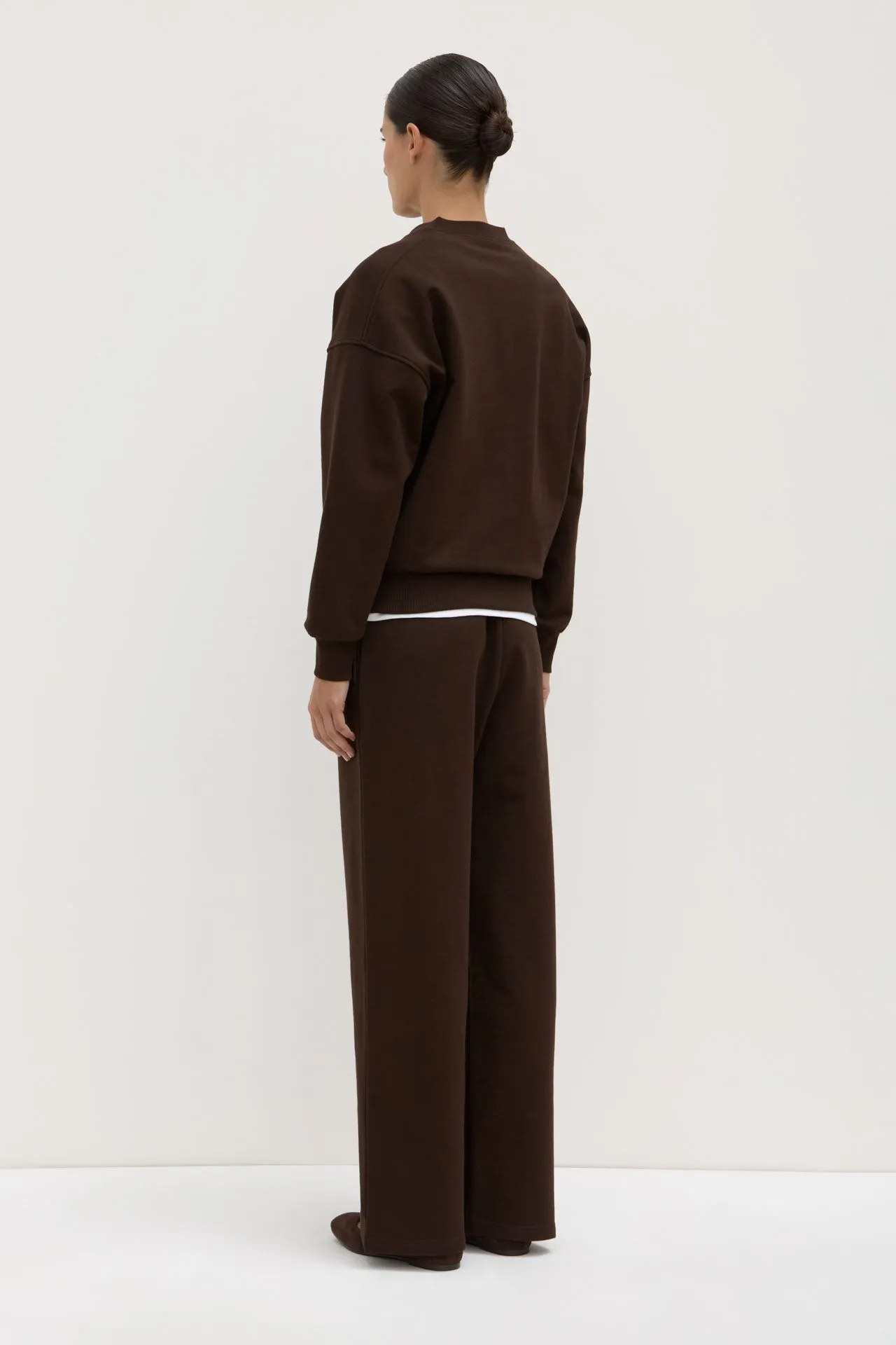 Anya Fleece Crew ContrastTipping Seamless construction