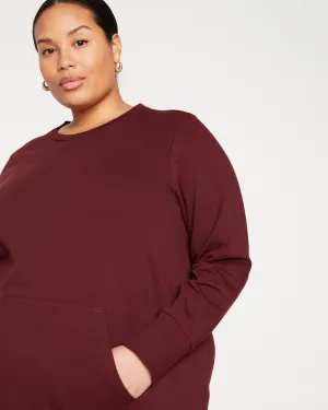 Bree Sweatshirt Dress - Black Cherry