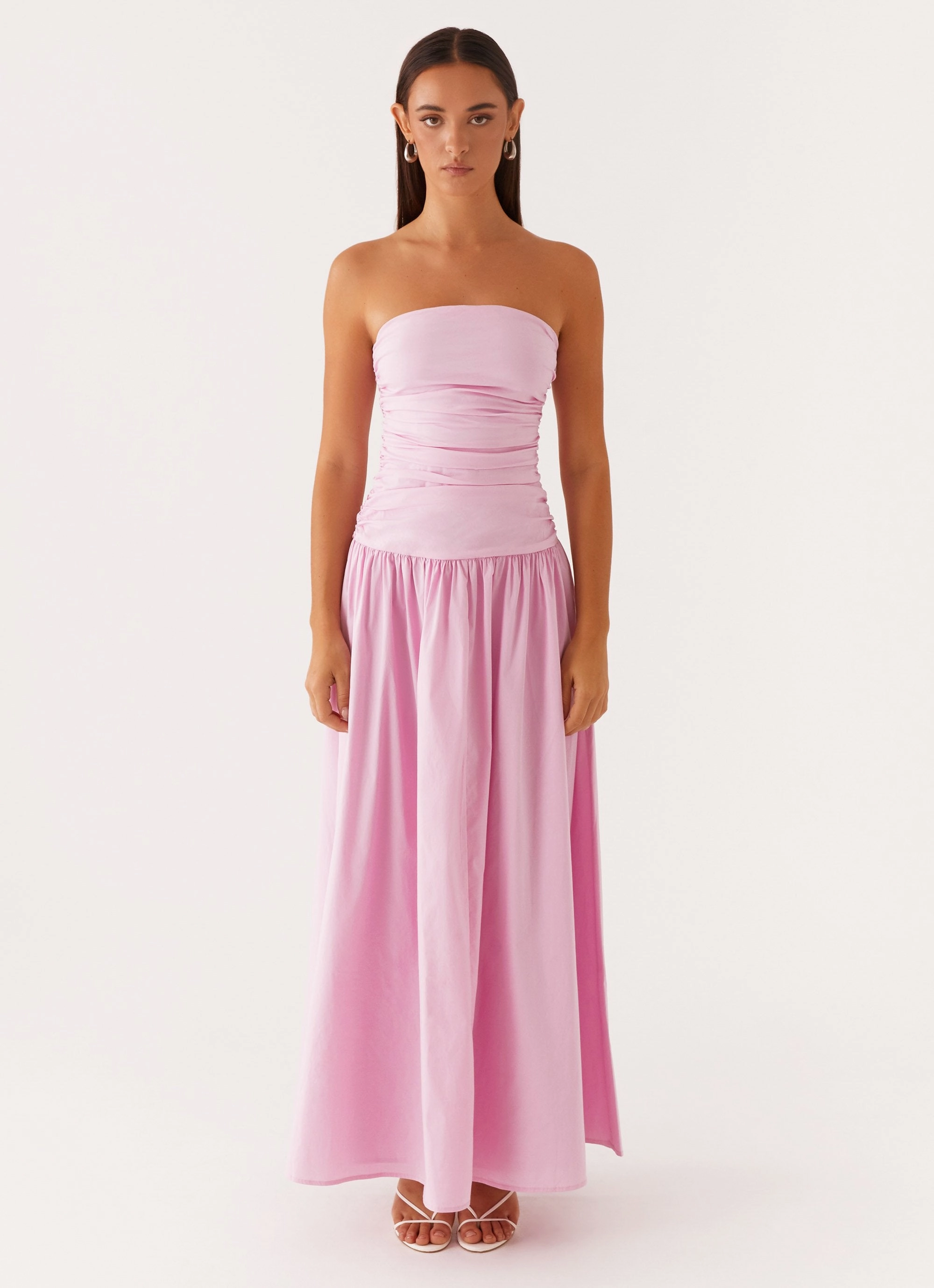 EasyCareMaterial Evening Classic Carmel Maxi Dress - Pink