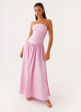 Carmel Maxi Dress - Pink Gloss Finish