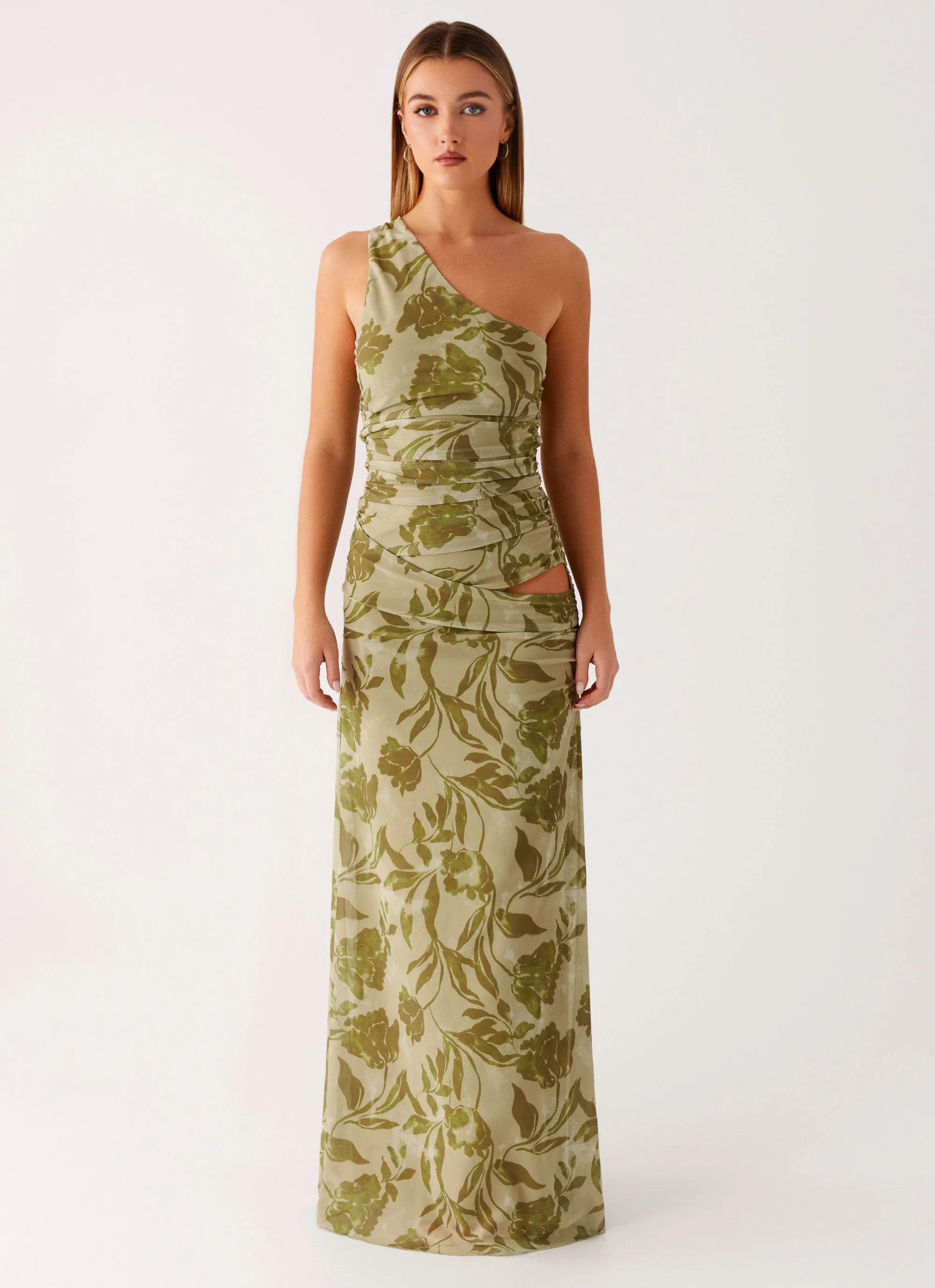 Relaxed Finish New Mood Georgiana Maxi Dress - Jade Fern