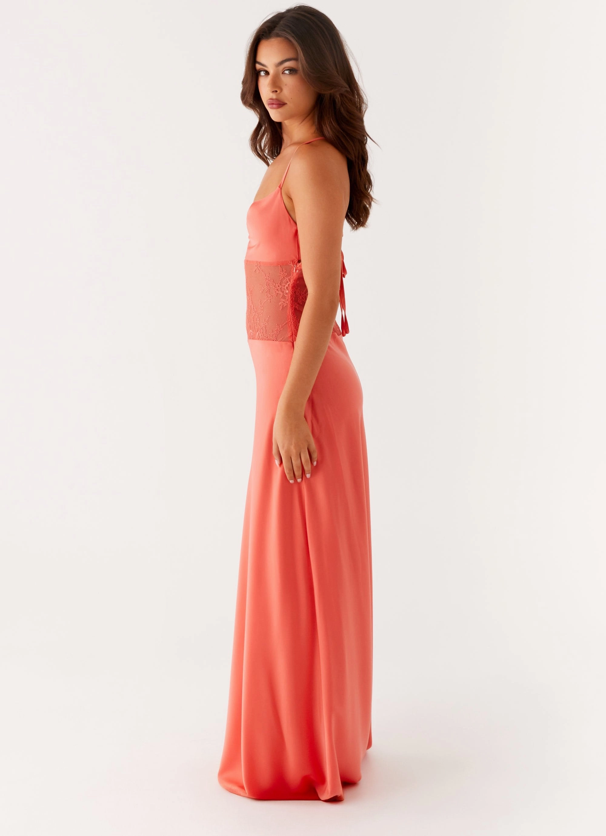 Walk Easy Bodycon Fit Shae Maxi Dress - Tangerine
