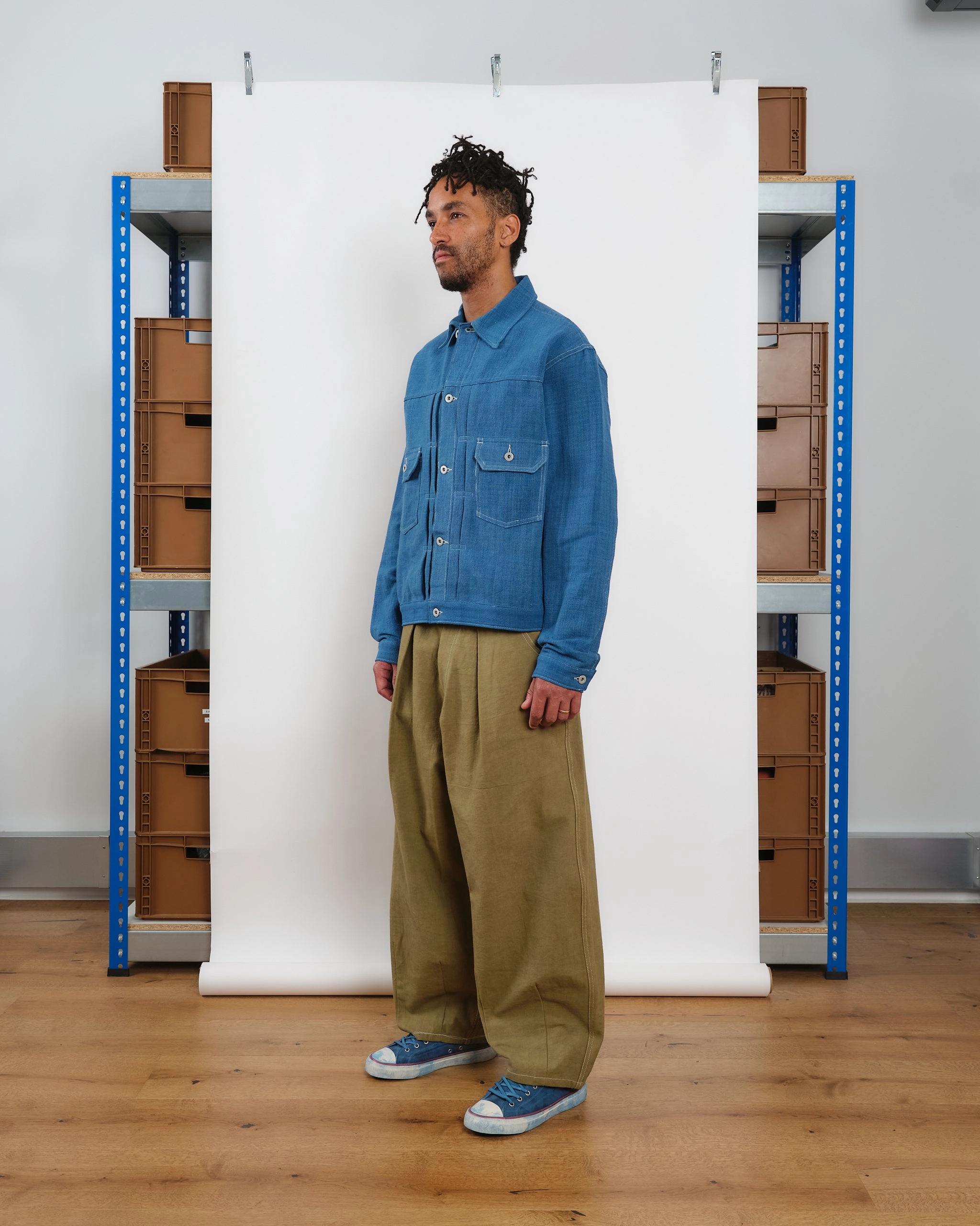 Tuesday Jacket - Indigo Handloom Comfort Layer Airy Drape