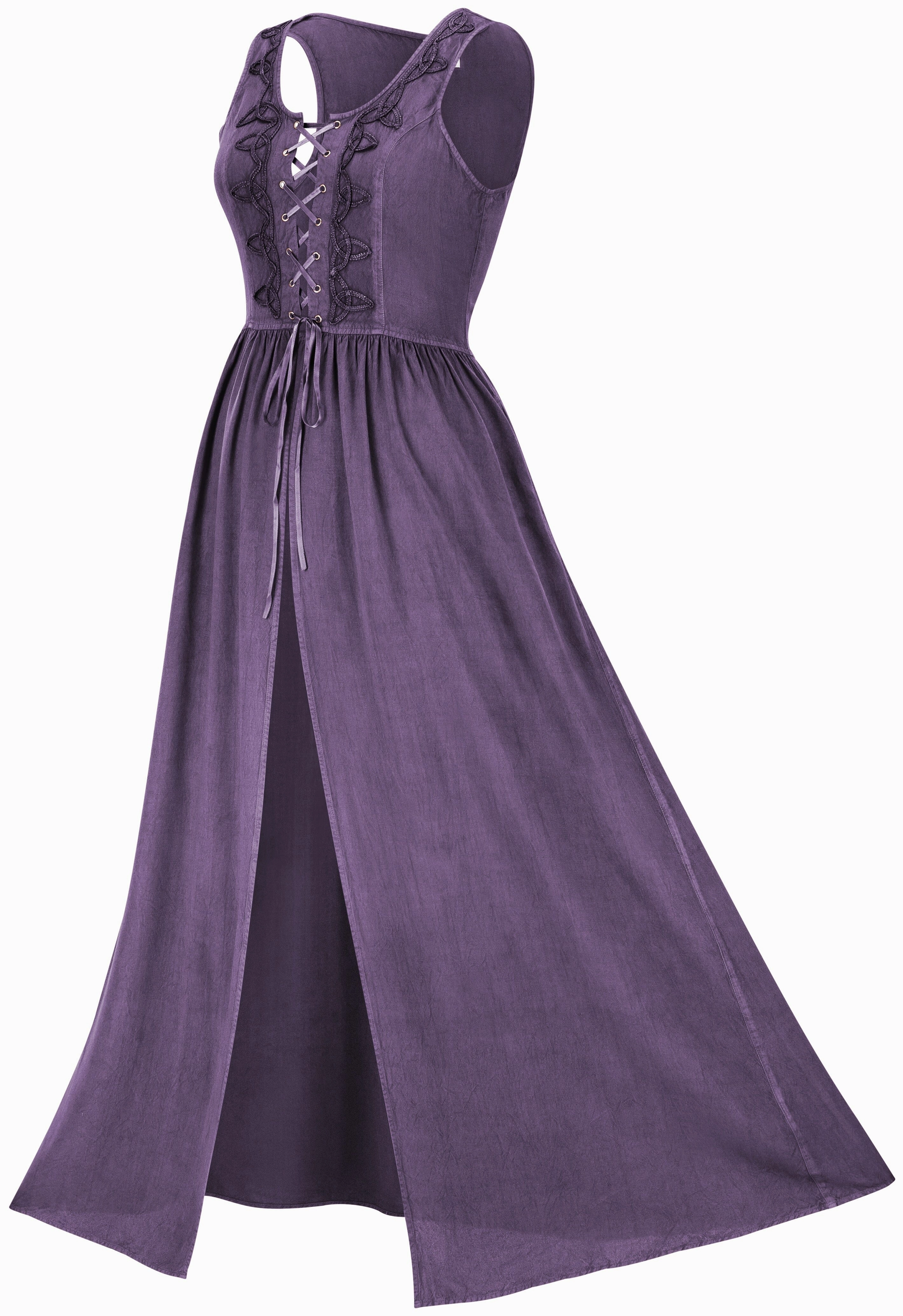Button Accent Brigid Maxi Overdress Limited Edition Midnight Lavender