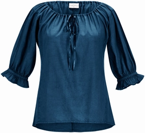 Brigid Tunic Limited Edition Blues Bonded Seam Tape BreathableMeshPanels