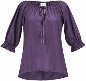 LowProfileSeams Reinforced Buttonholes Brigid Tunic Limited Edition Midnight Lavender