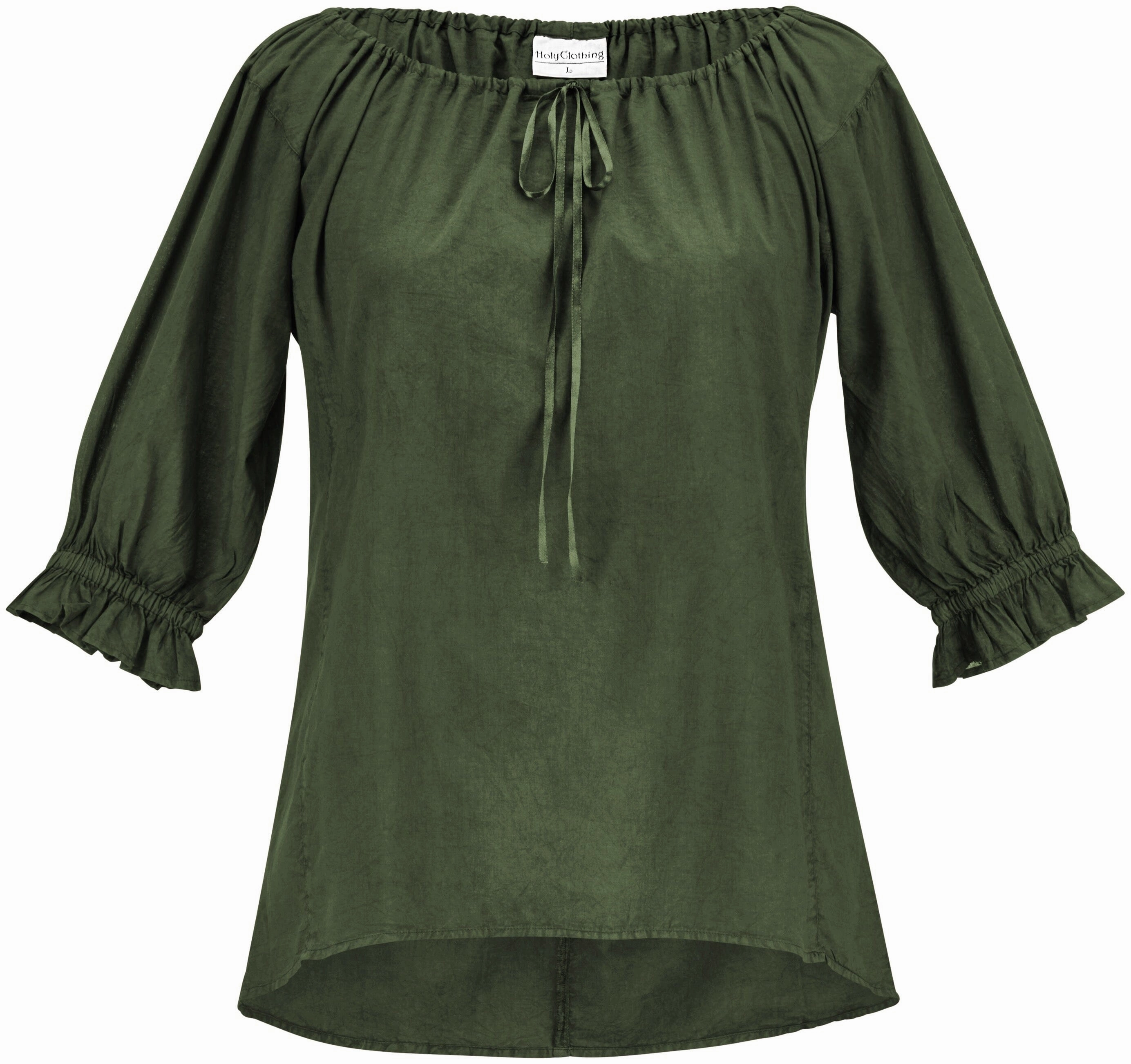 Natural Fiber Blend Brigid Tunic Limited Edition Moss Green