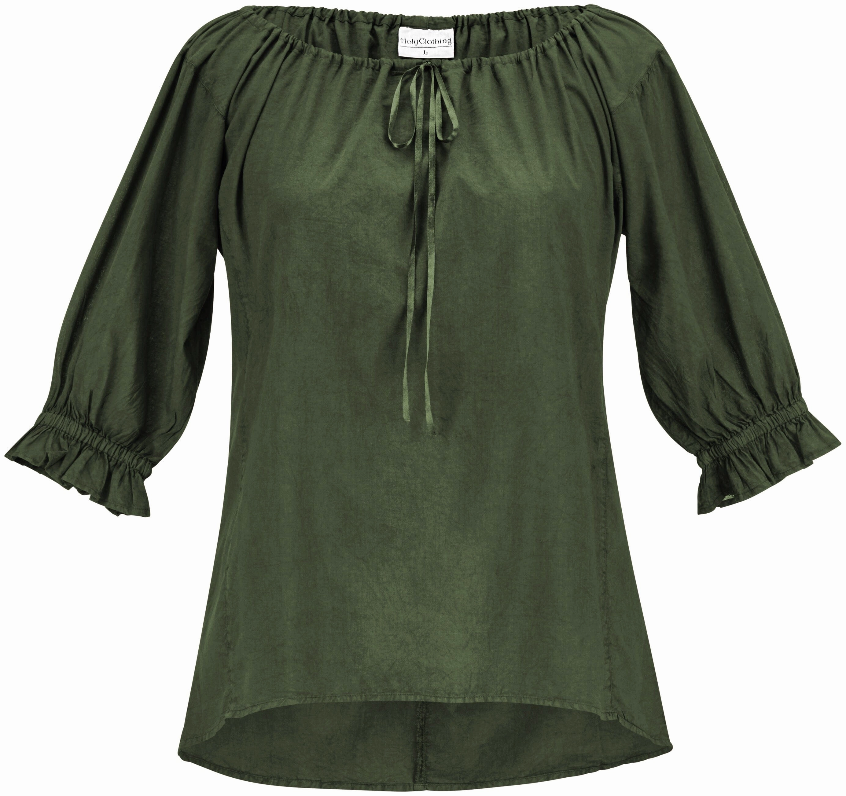 Brigid Tunic Limited Edition Moss Green Grid Back Panel Soft Brushed Lining