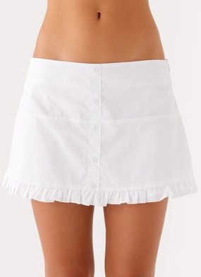 Budget Friendly Bristol Mini Skirt - White