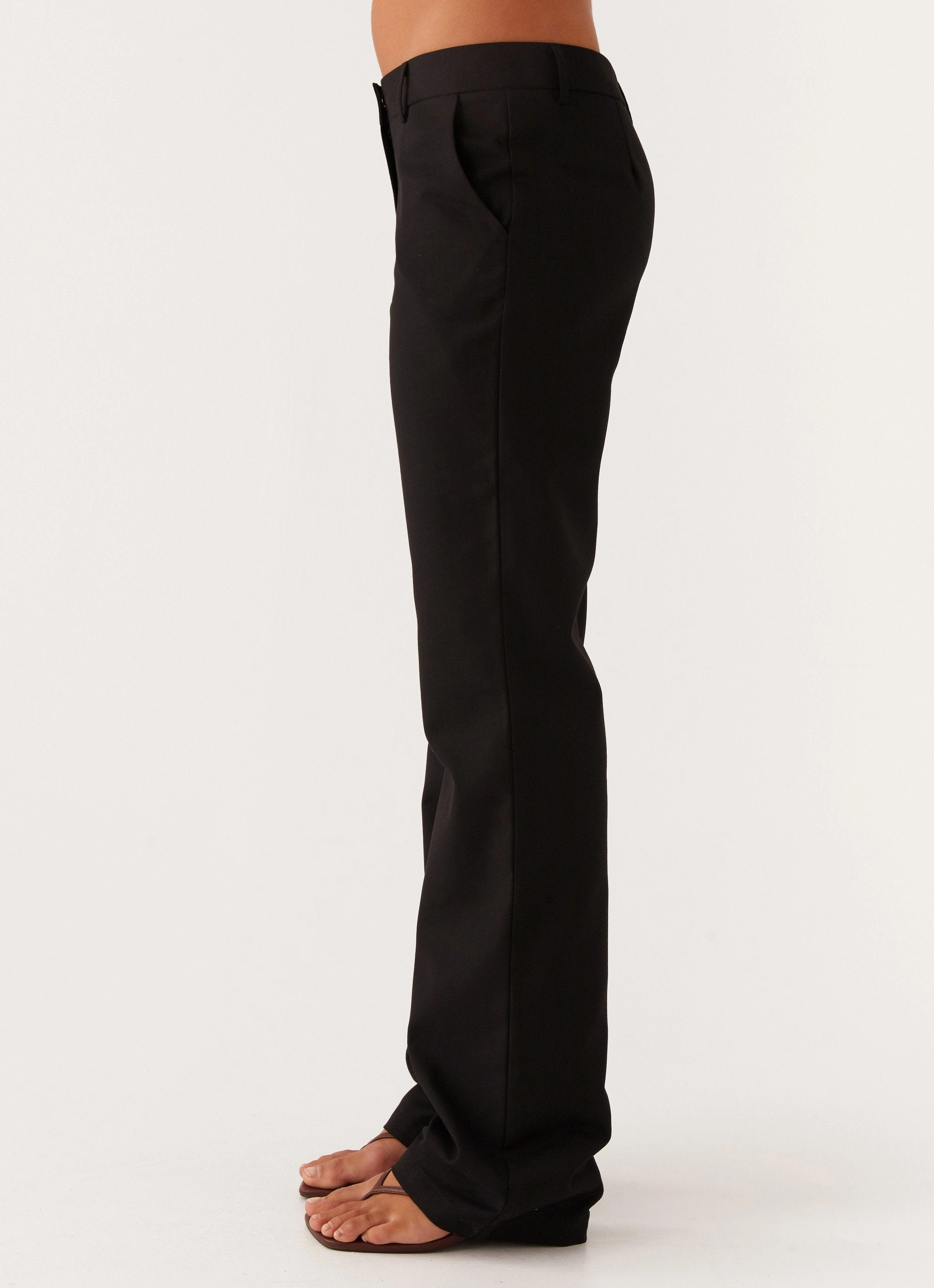 Britley Fitted Trouser - Black Core Fit Design