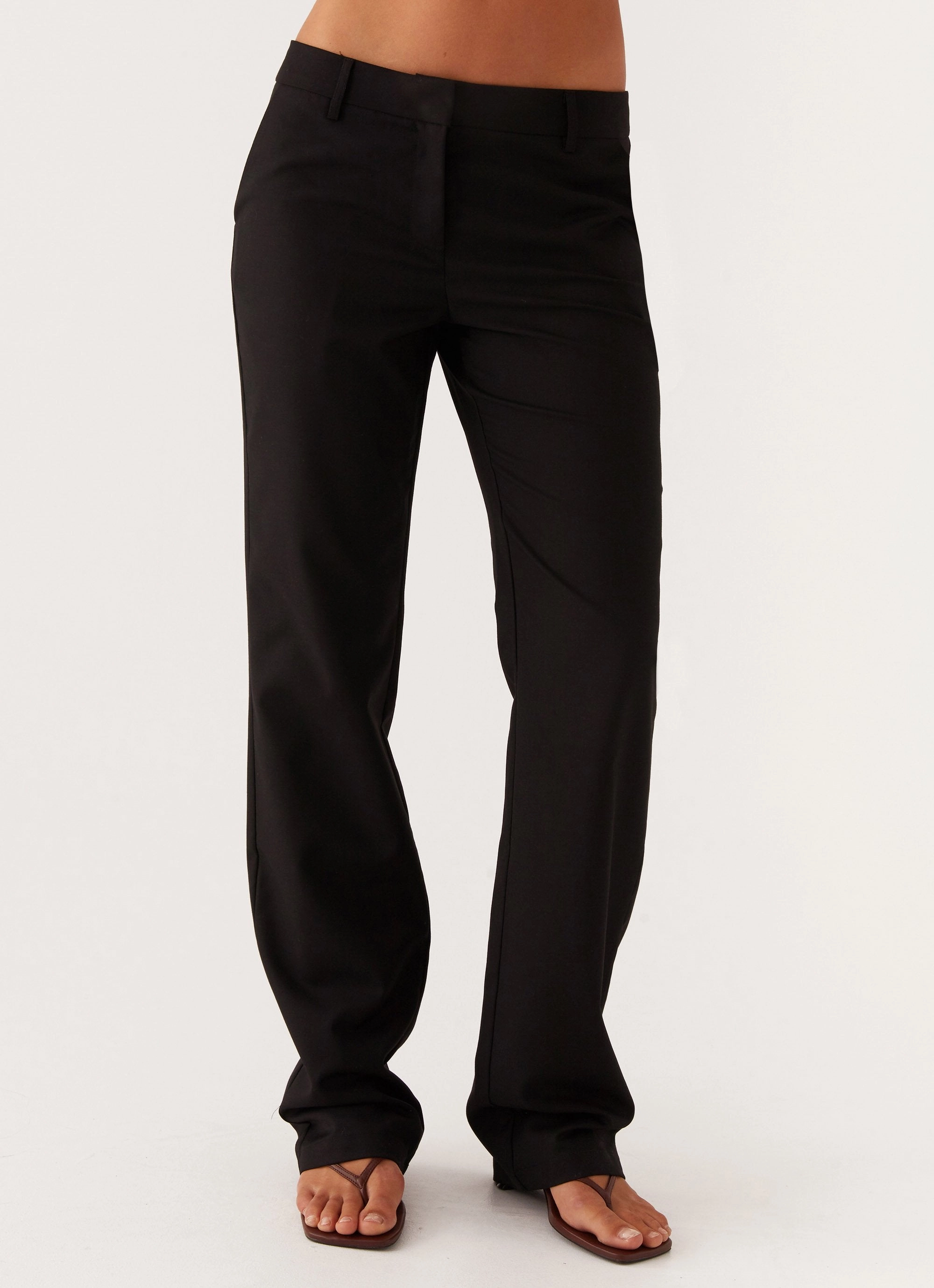 Britley Fitted Trouser - Black Relaxed Design Wear