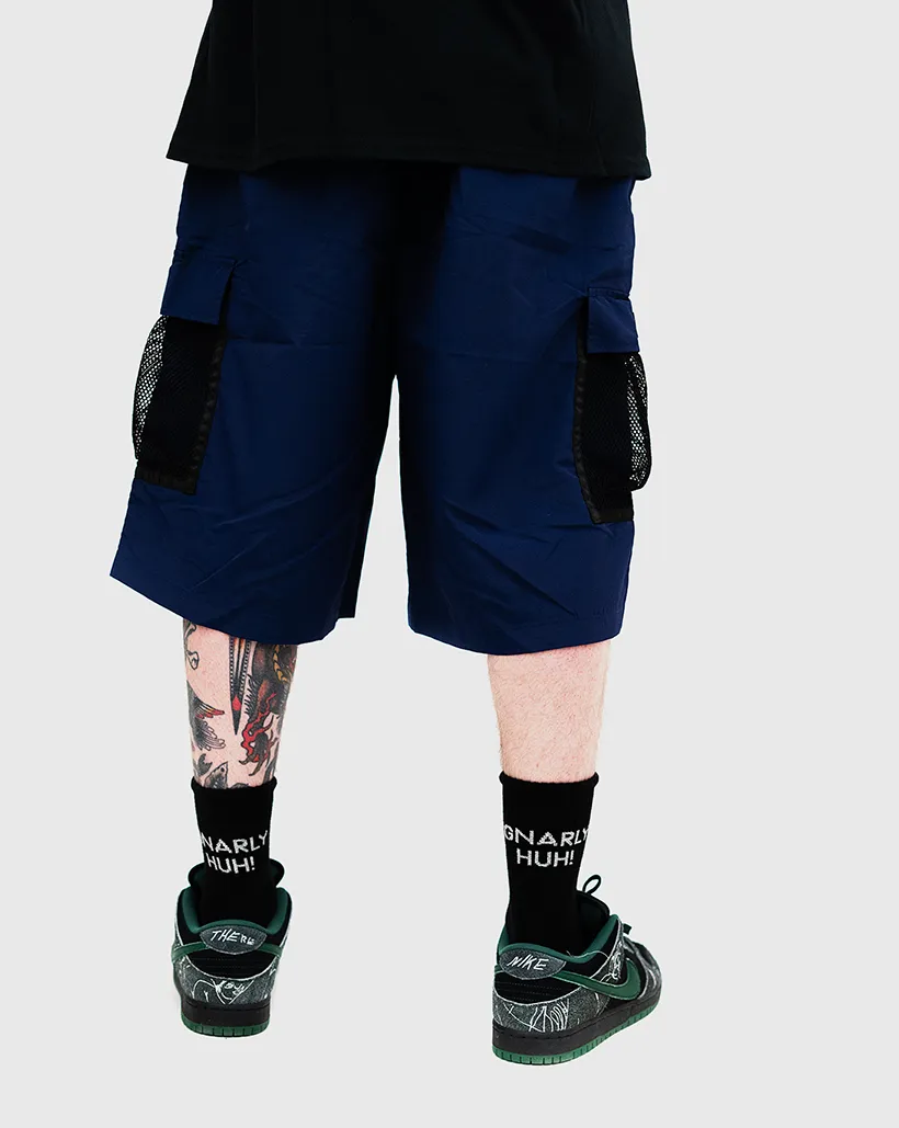 Bronze 56k Mesh Cargo Shorts - Navy