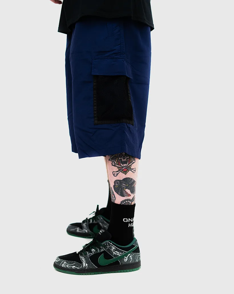 Bronze 56k Mesh Cargo Shorts - Navy