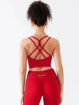 BRXL Seamless Cross-Strap Sports Bra Thermal Regulating Design