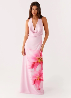 Smooth-Lining Daily Ready Bryony Cowl Maxi Dress - Pink