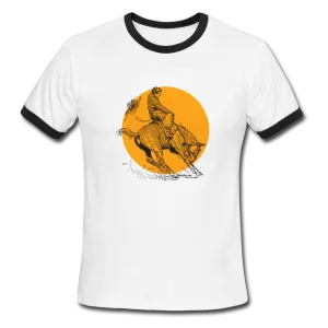Bucking Bronco Western Ringer T-Shirt